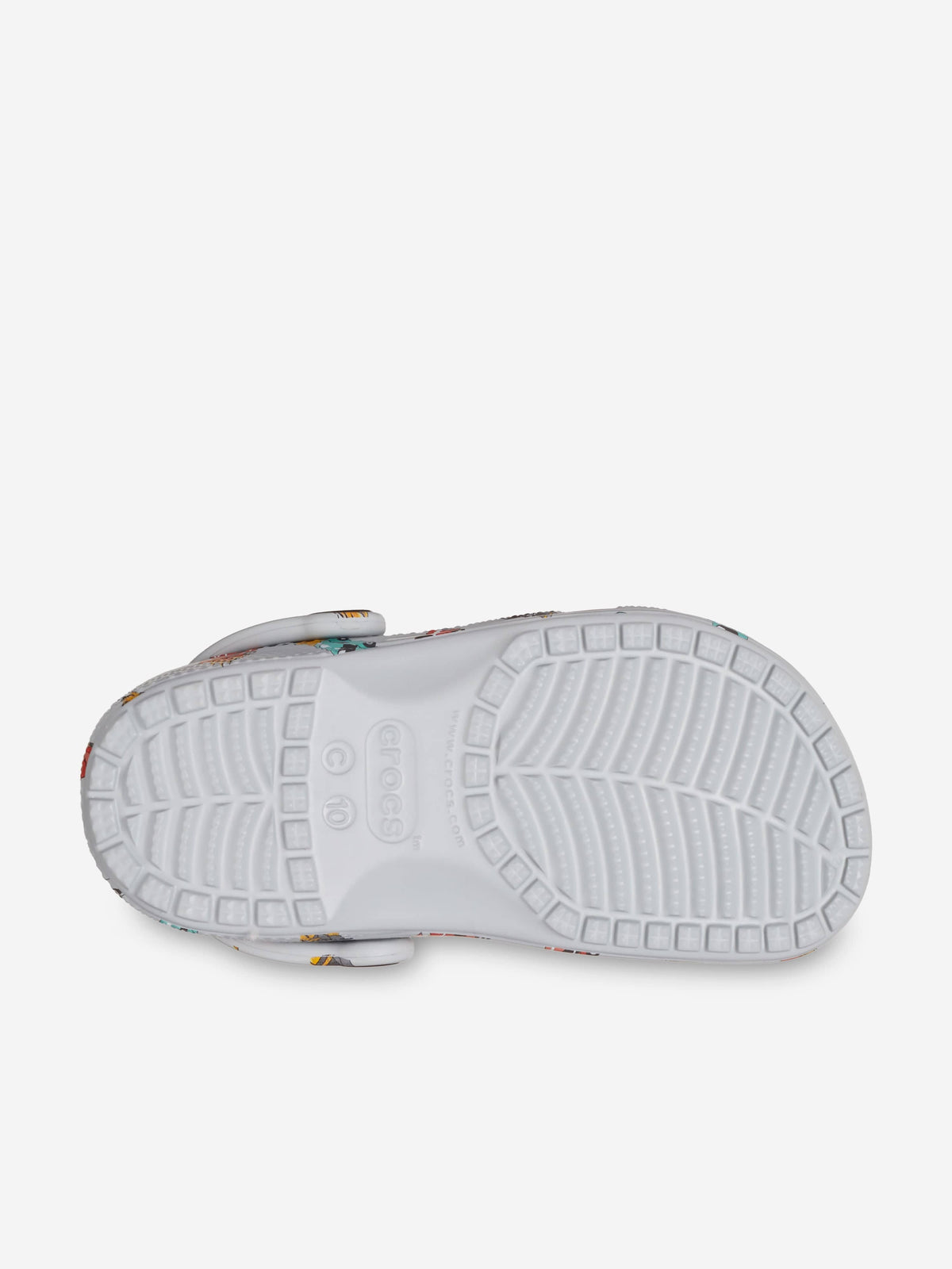 Crocs Mens Youth‎ Big Boys Classic Turbo Slip-on Clogs Size 6 White Gray Sporty Crocs Boys Classic Race Cars Graphic Clog in Grey  main image 2