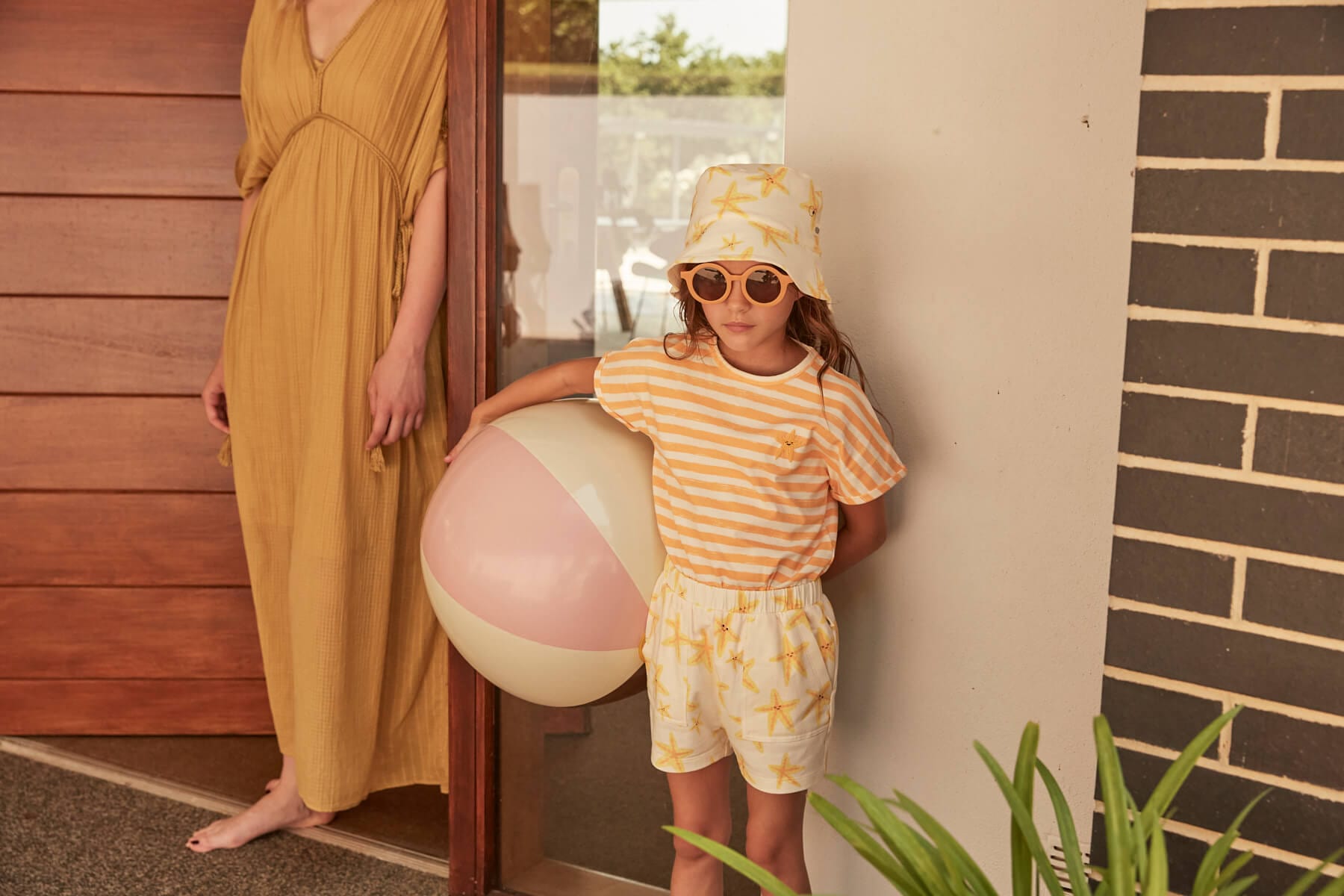 The Bonnie Mob The Bonnie Mob Boys Coley Starfish Short in Ivory