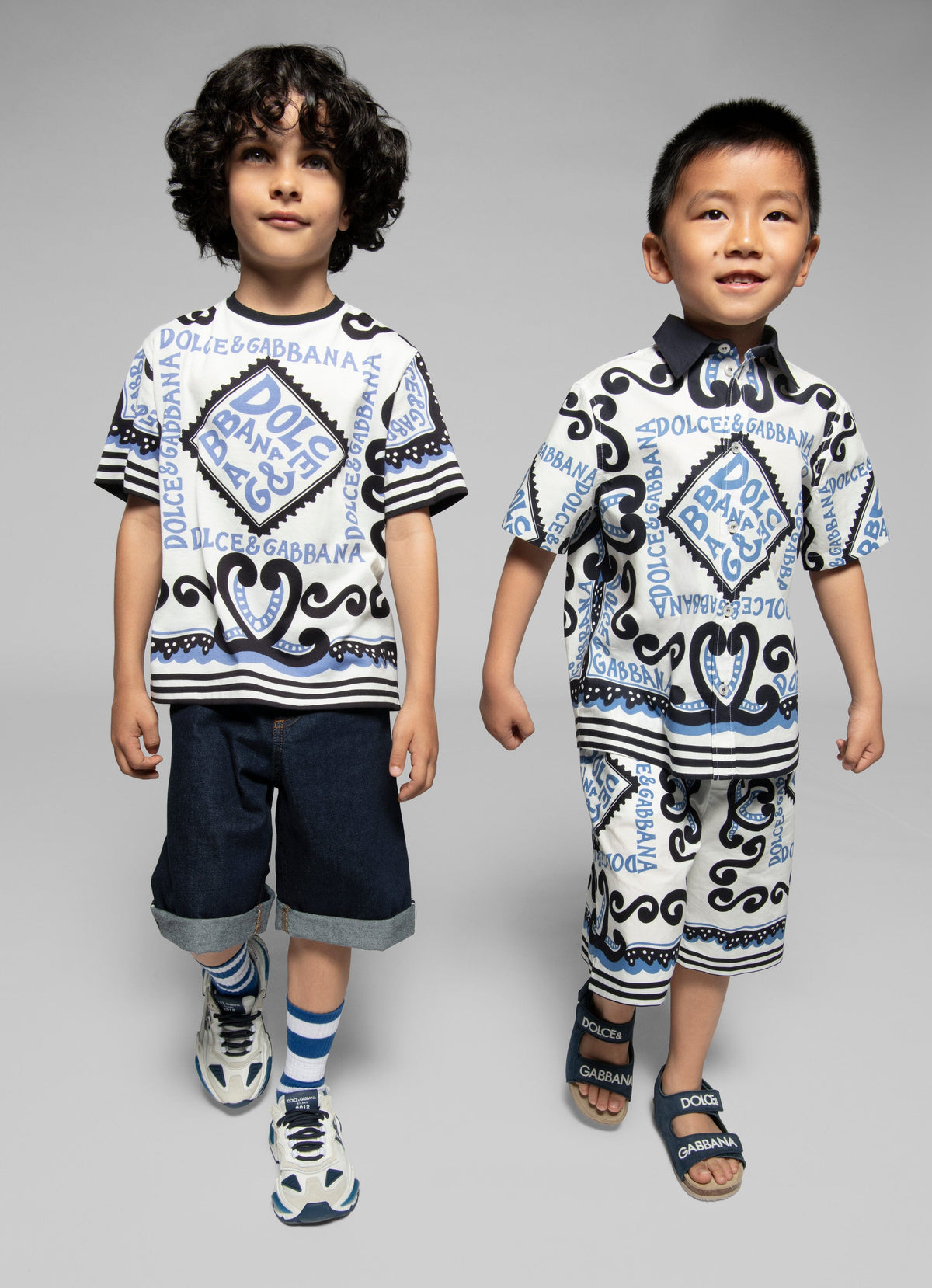 Dolce & Gabbana Boys DG Marina Bermuda Shorts in Multicolour 