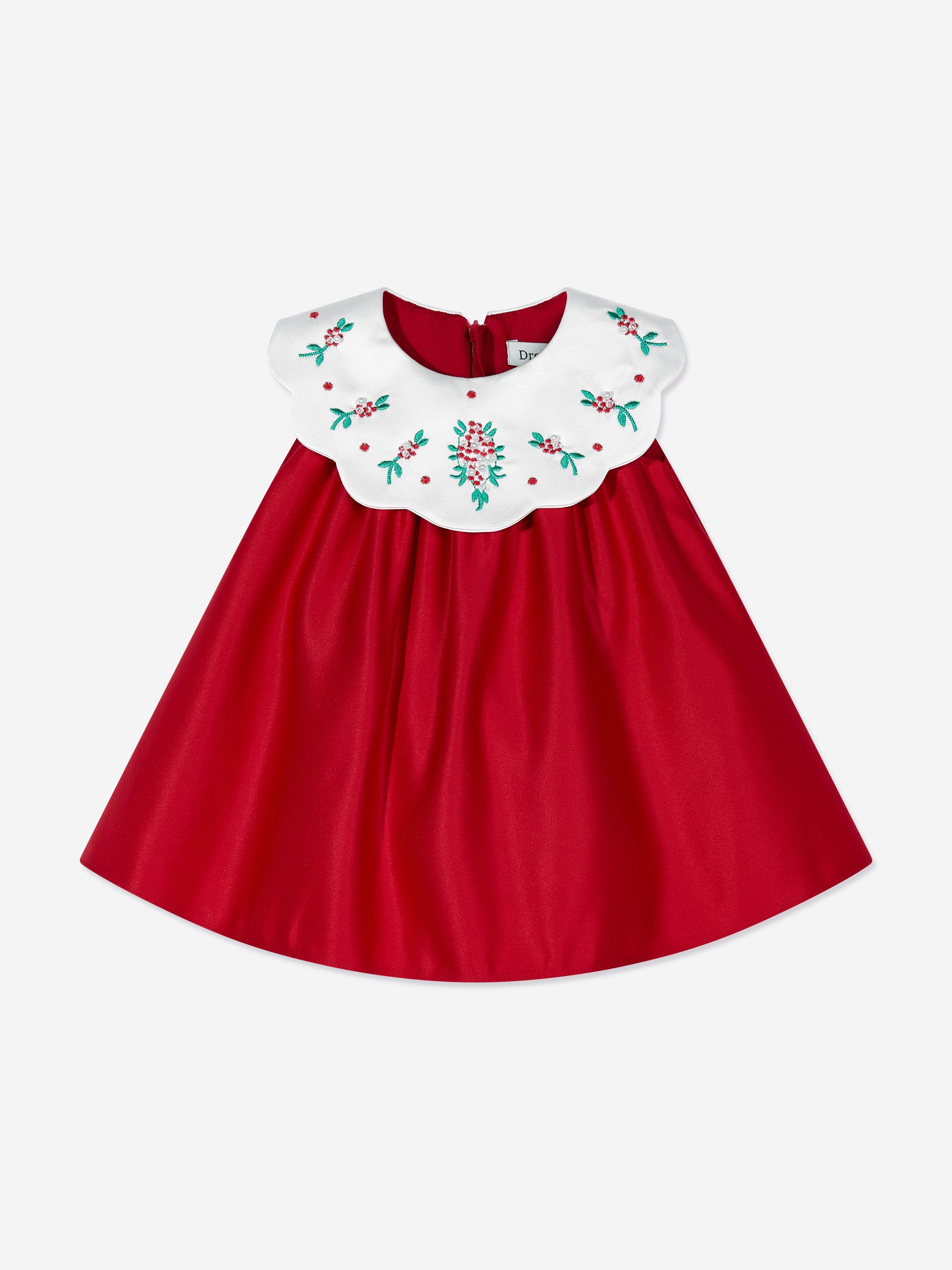 Dress & Fleur Baby Girls Occasion Dress with Headband in Red 12 months