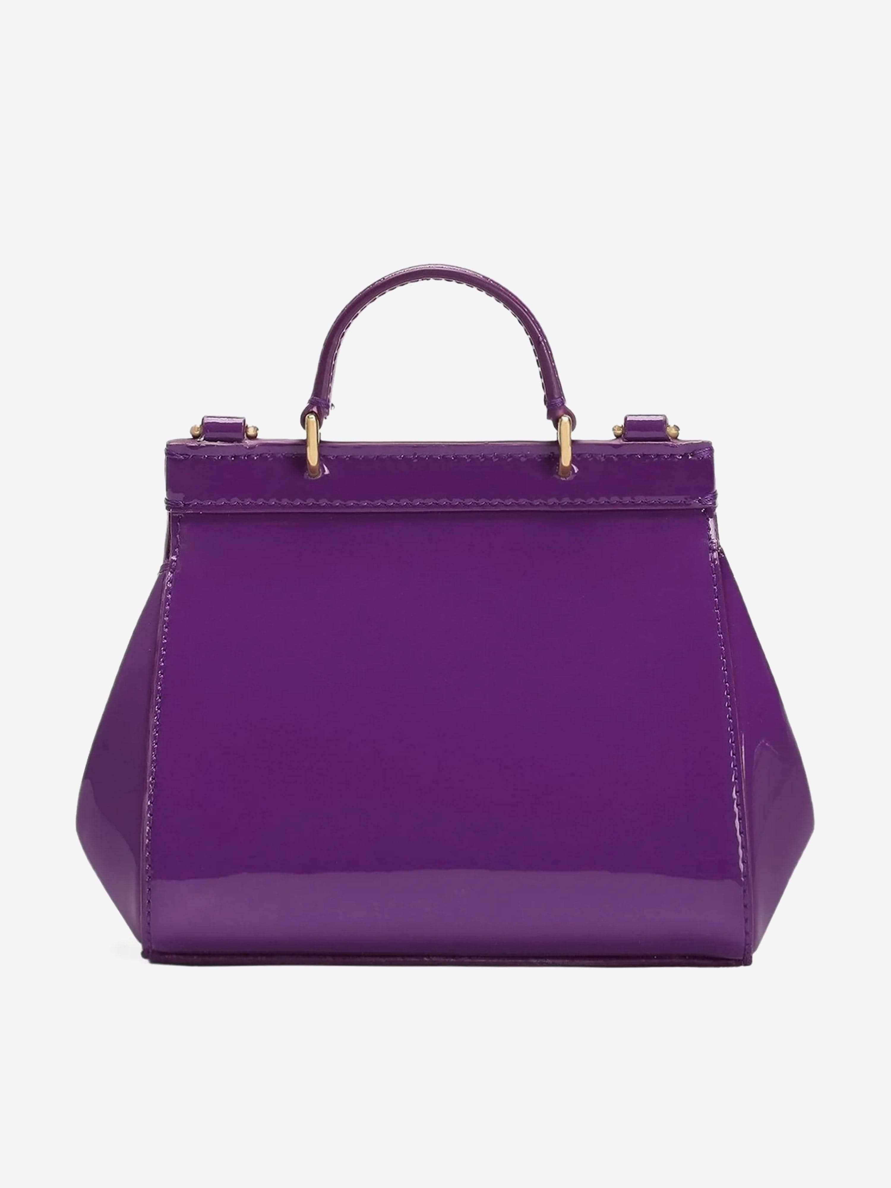 Dolce & Gabbana Girls Patent Leather Handbag Bag in Purple (14cm