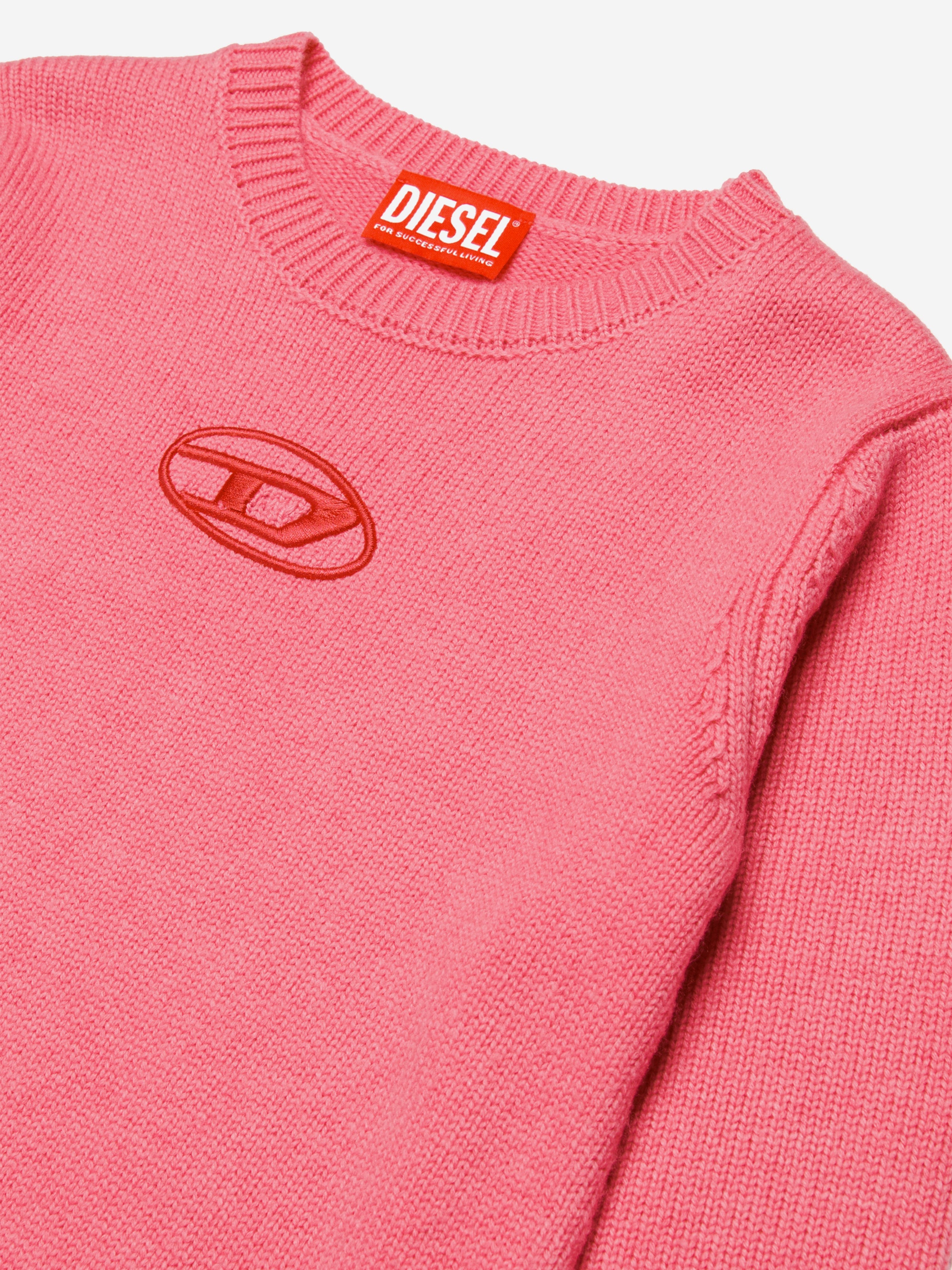 Diesel Girls Oval D Sweater Dress in Pink | Childsplay Clothing