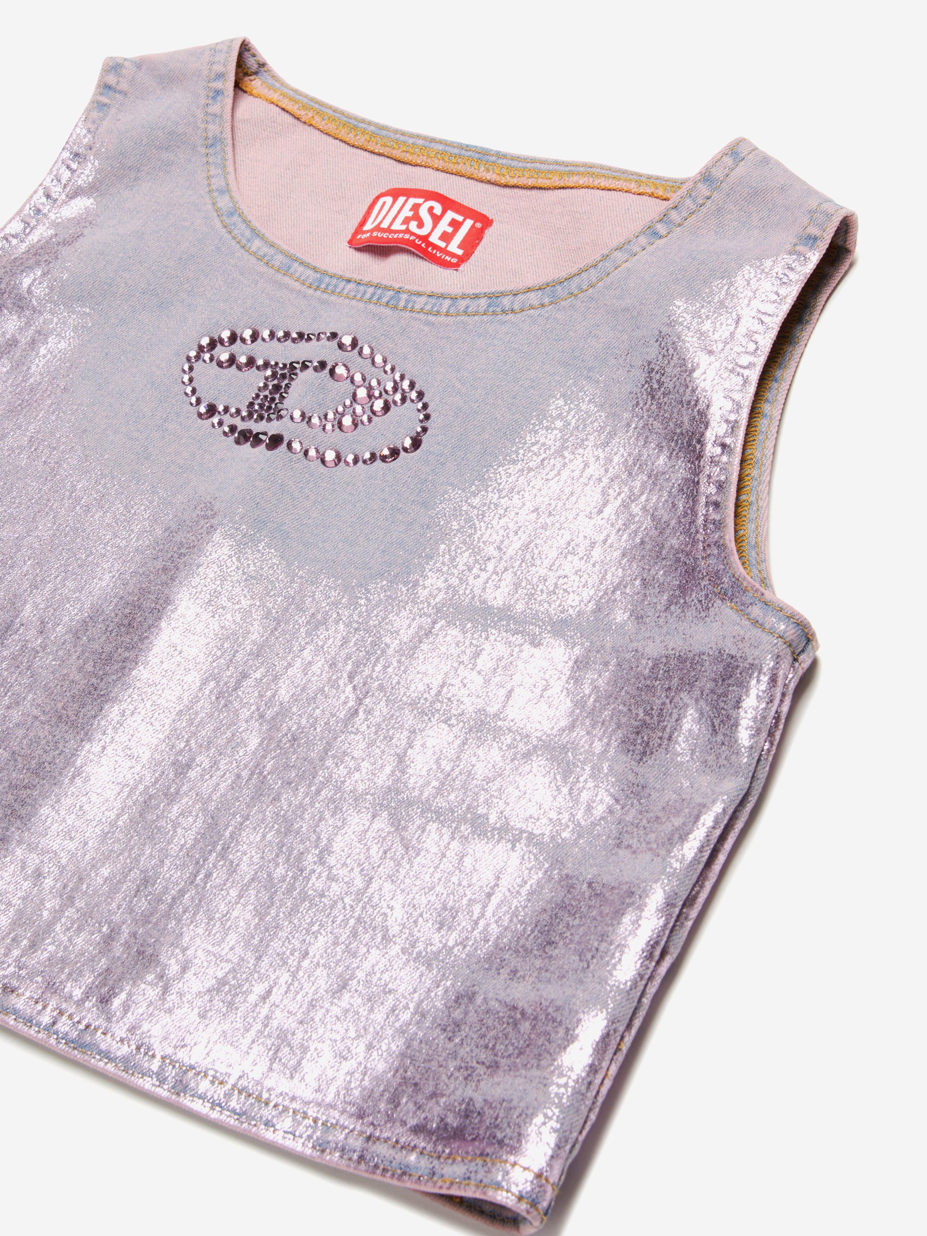 diesel metallic pink dress Top Diesel Kids color Lilac