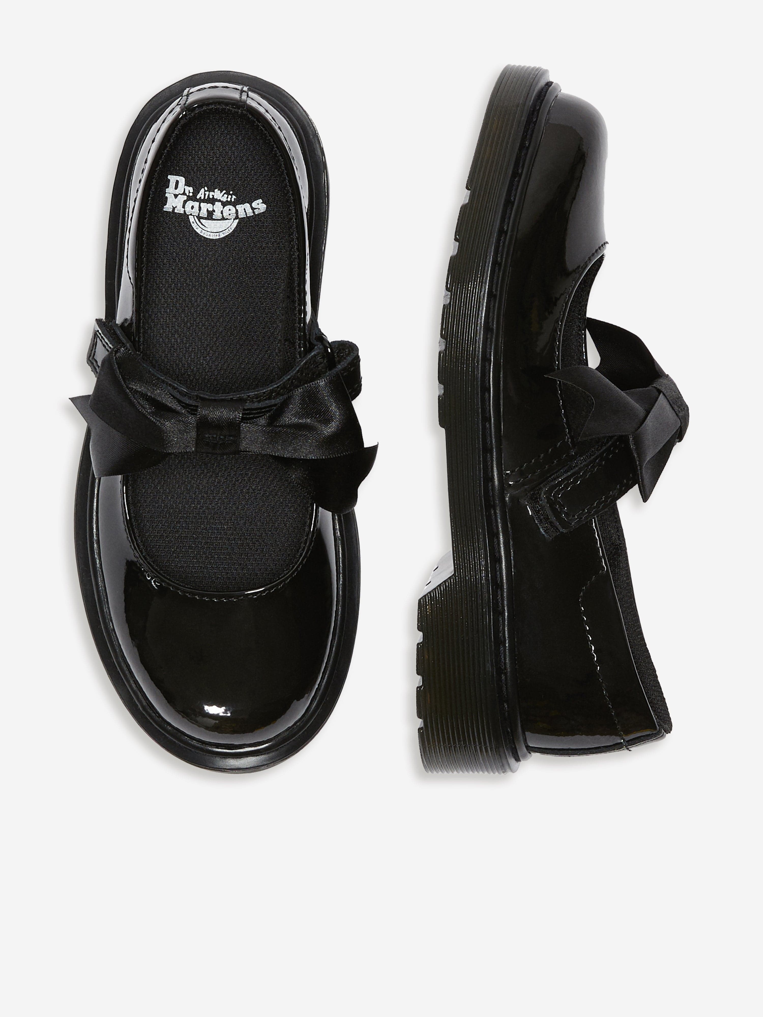Dr Martens Girls Maccy II Patent Leather Mary Jane Shoes in Black