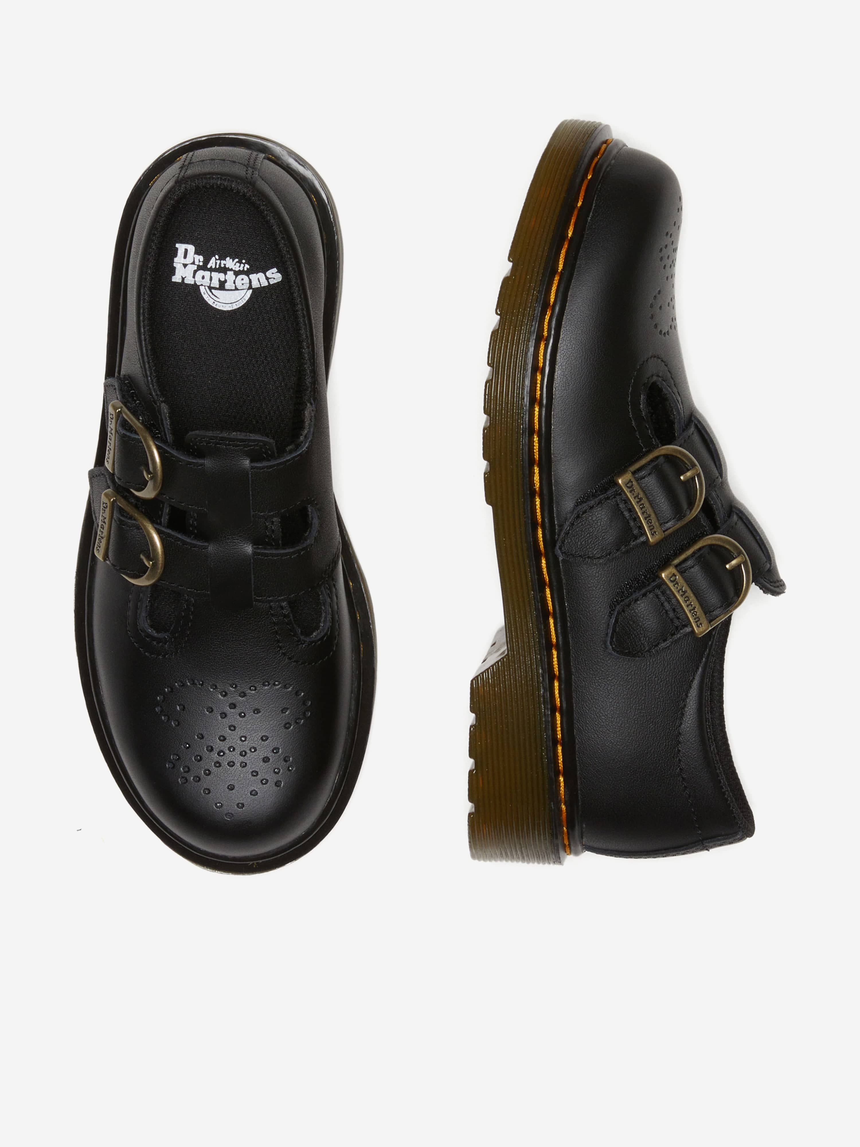 Dr Martens Girls 8065 Softy T Leather Mary Jane Shoes in Black