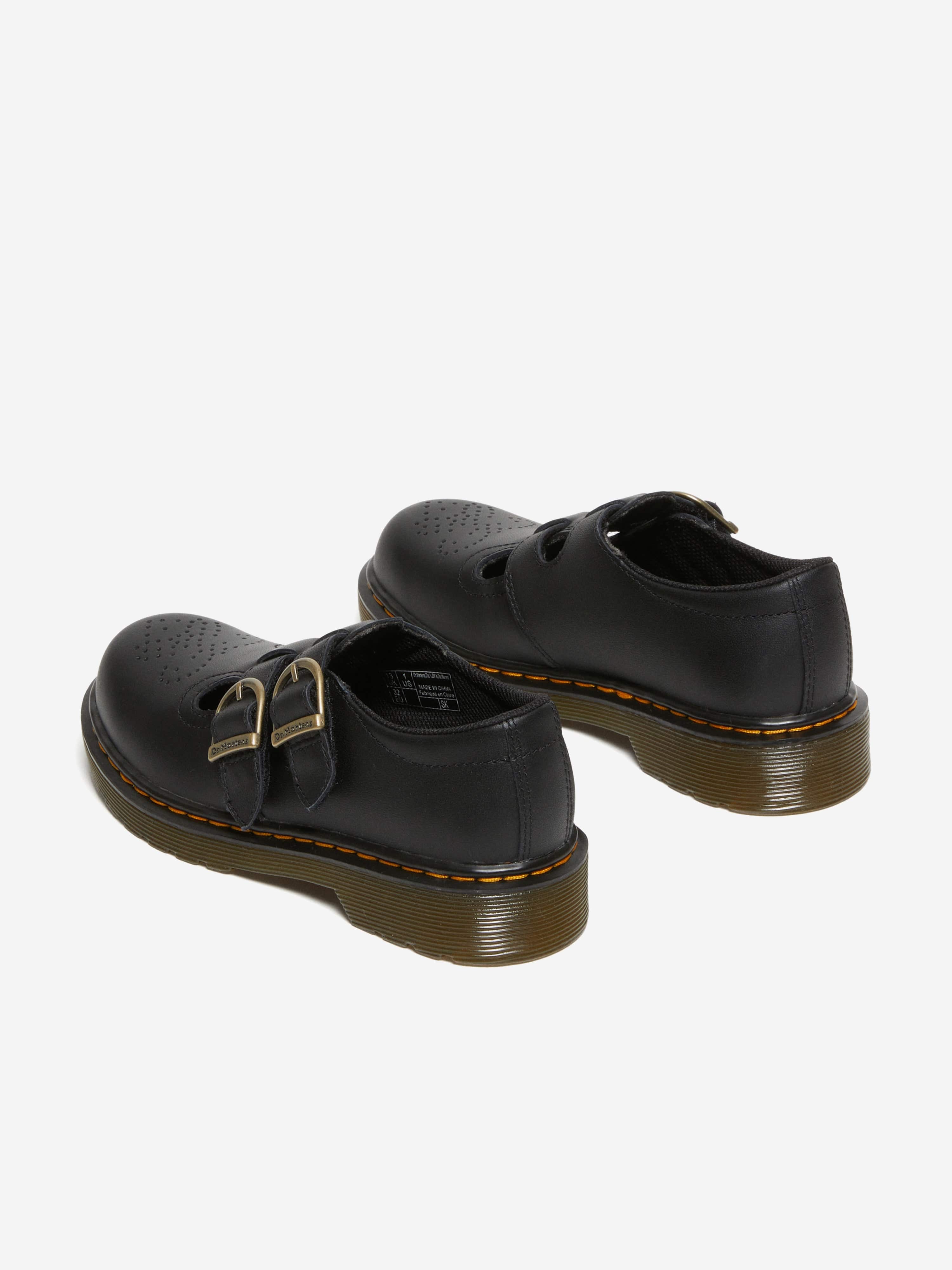 Dr Martens Girls 8065 Softy T Leather Mary Jane Shoes in Black