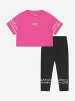 Girls T-Shirt And Leggings Set in Pink