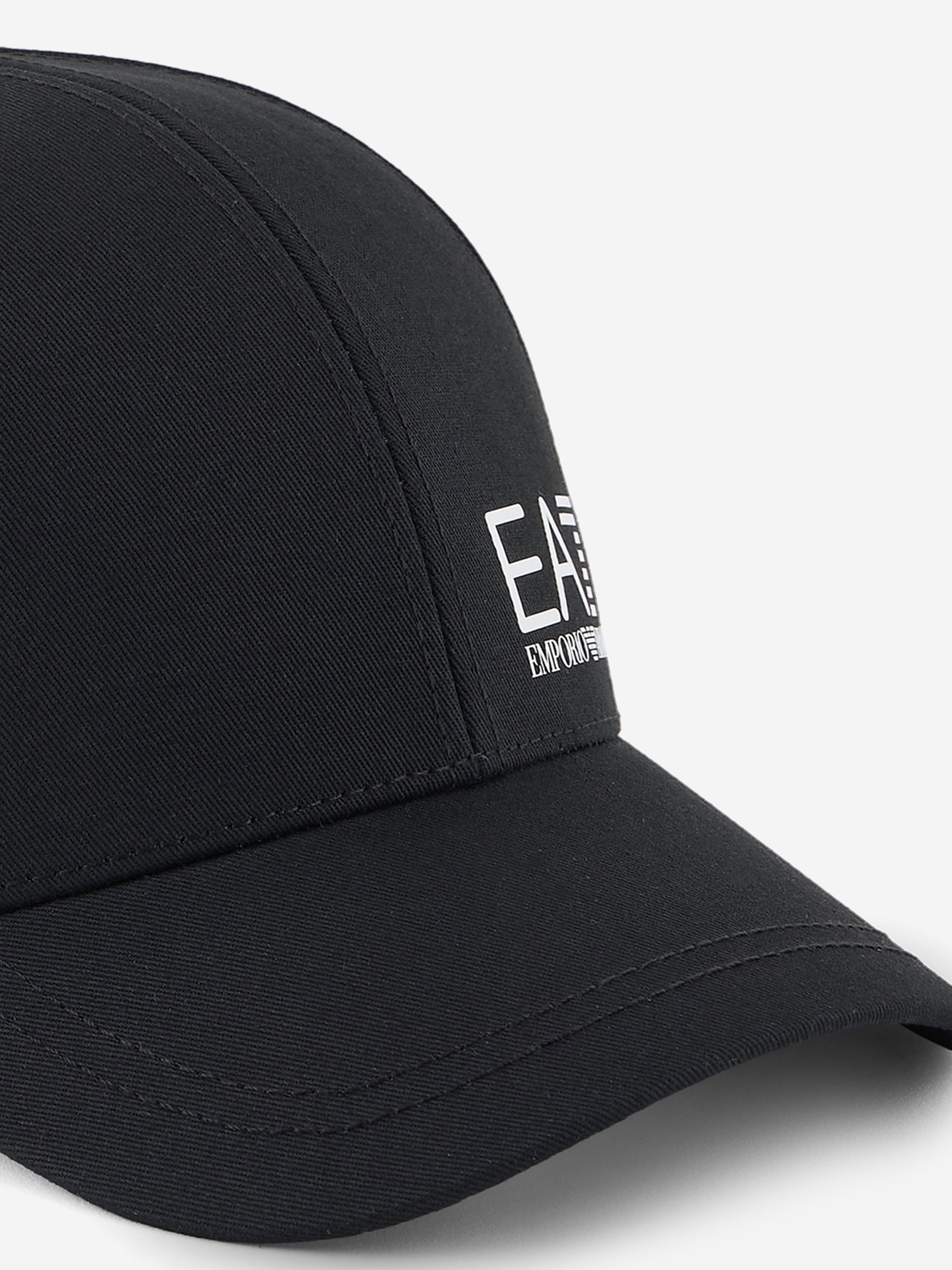 EA7 Emporio Armani Boys Logo Cap in Black | Childsplay Clothing