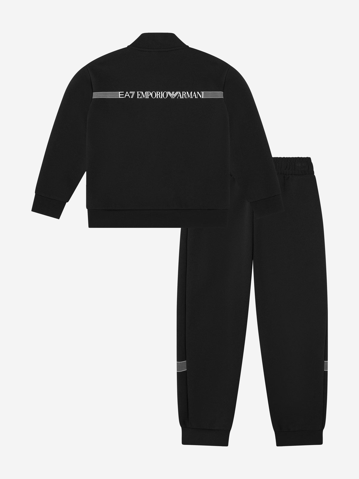 EA7 Emporio Armani Boys Train Logo Tracksuit in Black | Childsplay 
