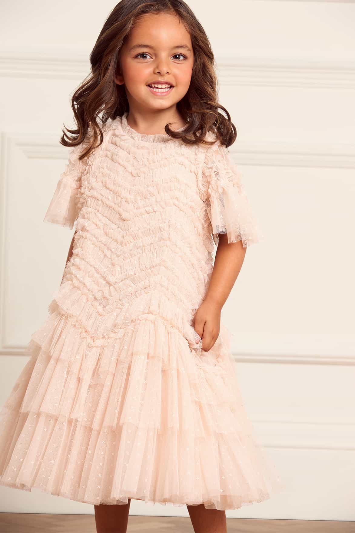 Needle & Thread Girls Elia Tulle Dress in Pink | Childsplay Clothing Needle & Thread Girls Elia Tulle Dress in Pink | Childsplay Clothing