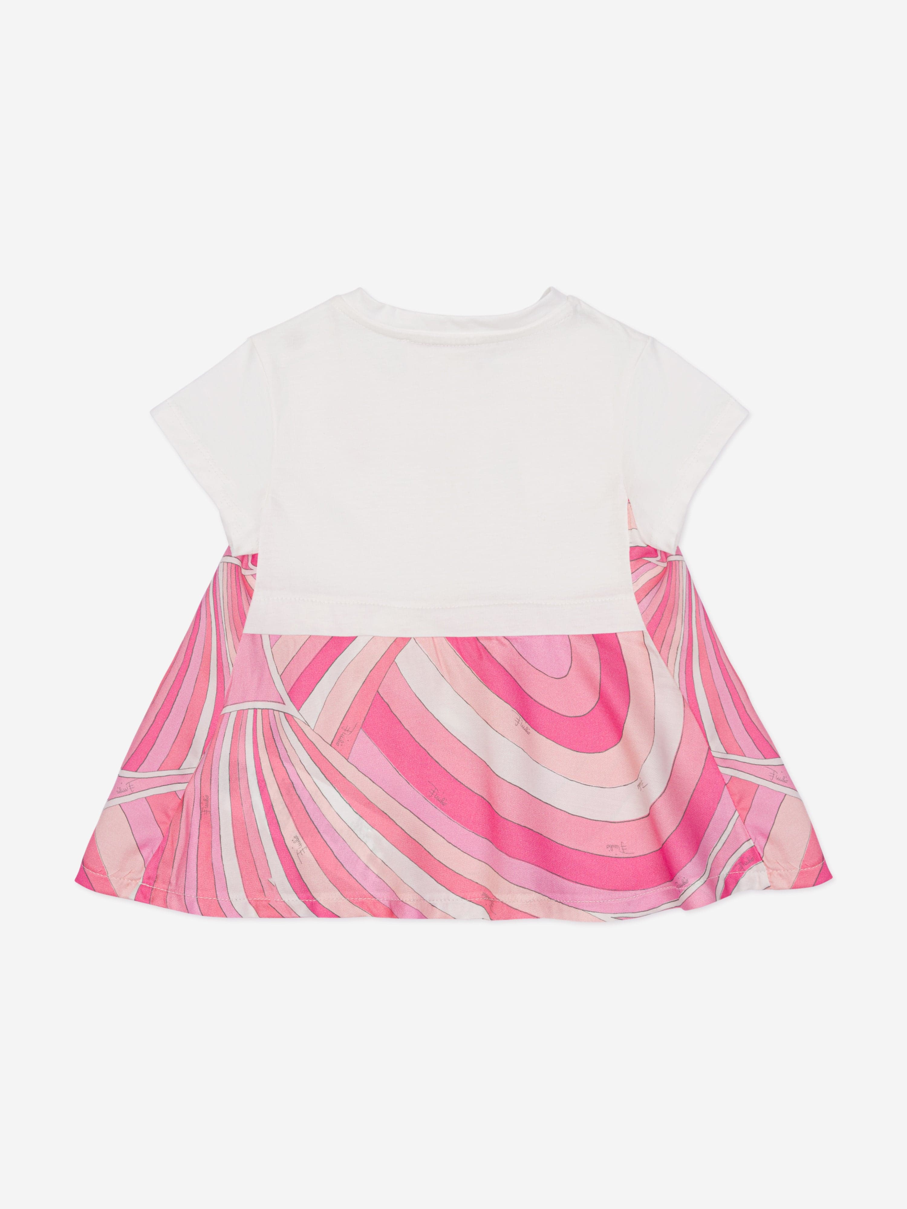 Baby Girls Iride Print Jersey Dress in Ivory