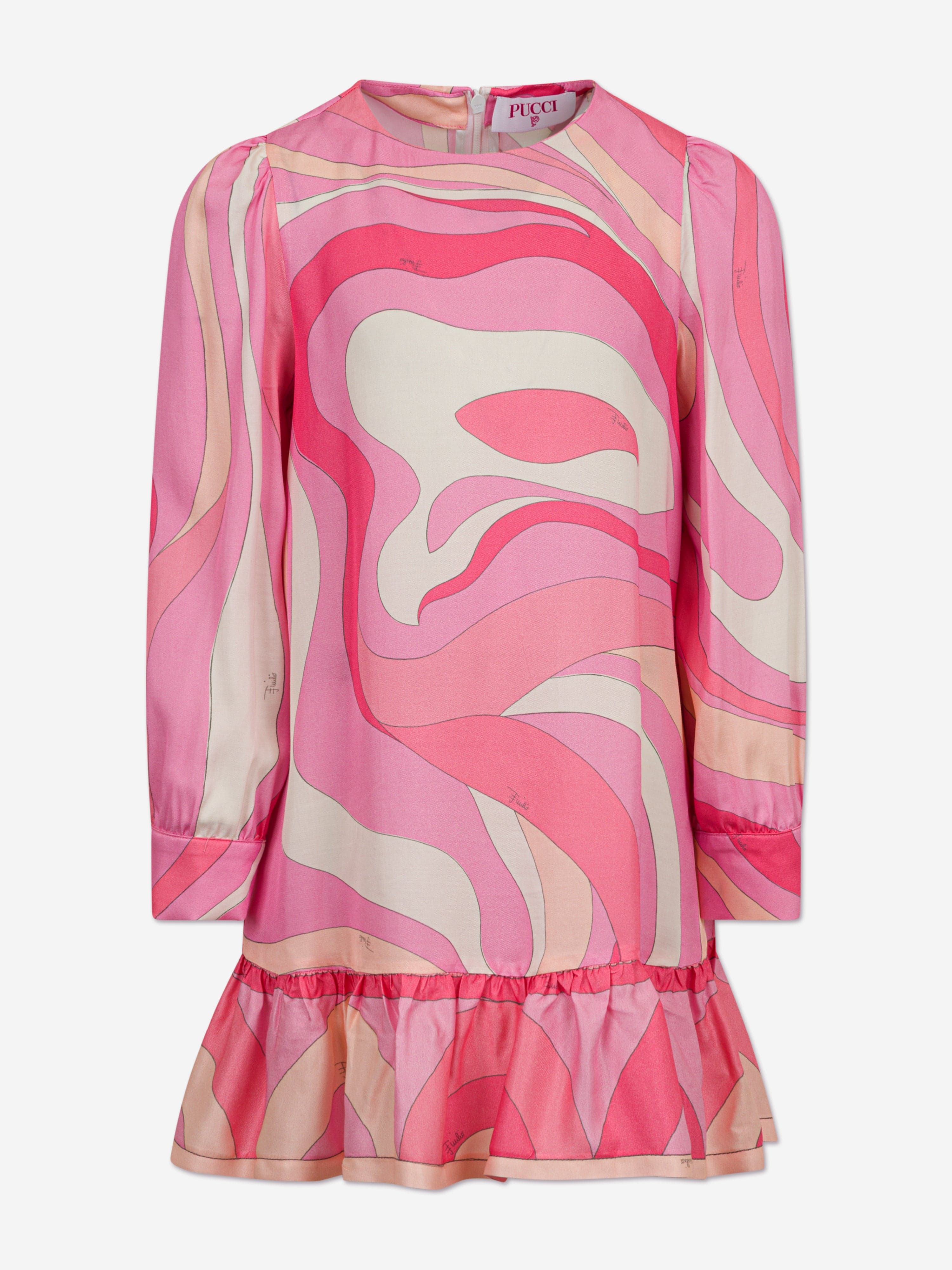 pucci dress pink Pucci - Orchidee Print Tulle Dress - Size: 44