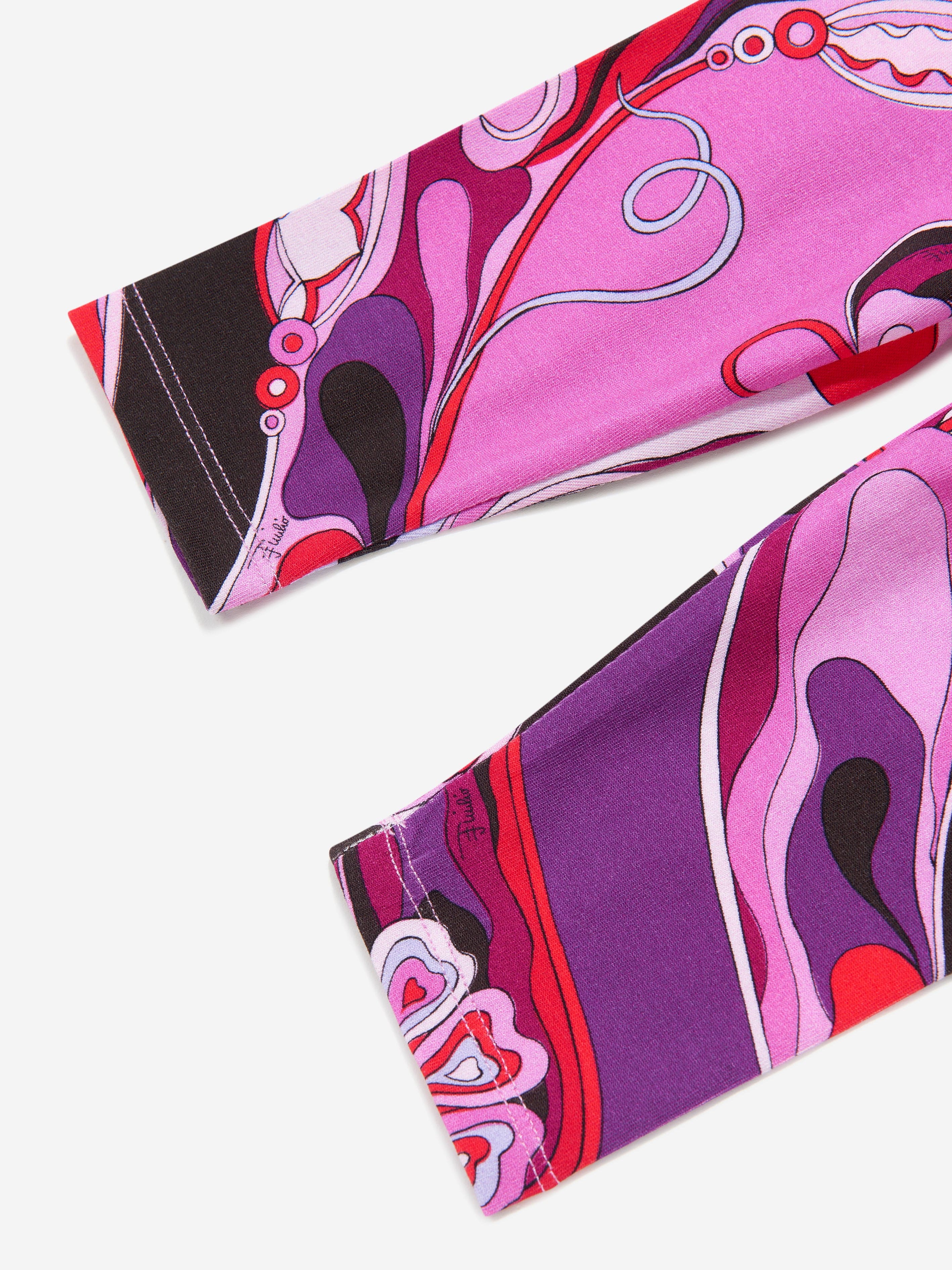 Baby Girls Orchidee Print Leggings in Pink