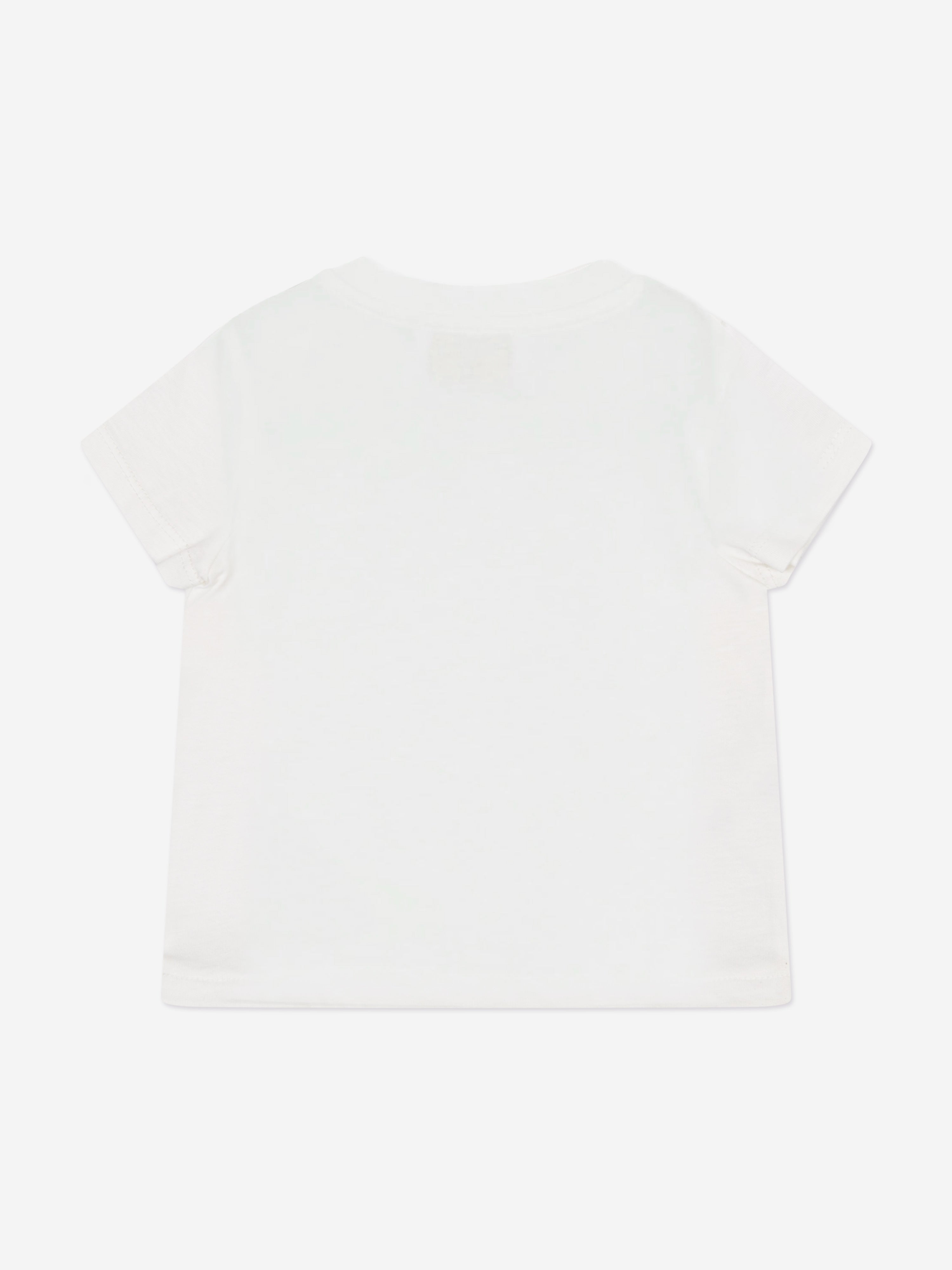 PUCCI Baby Girls Fish Logo T-Shirt in Ivory