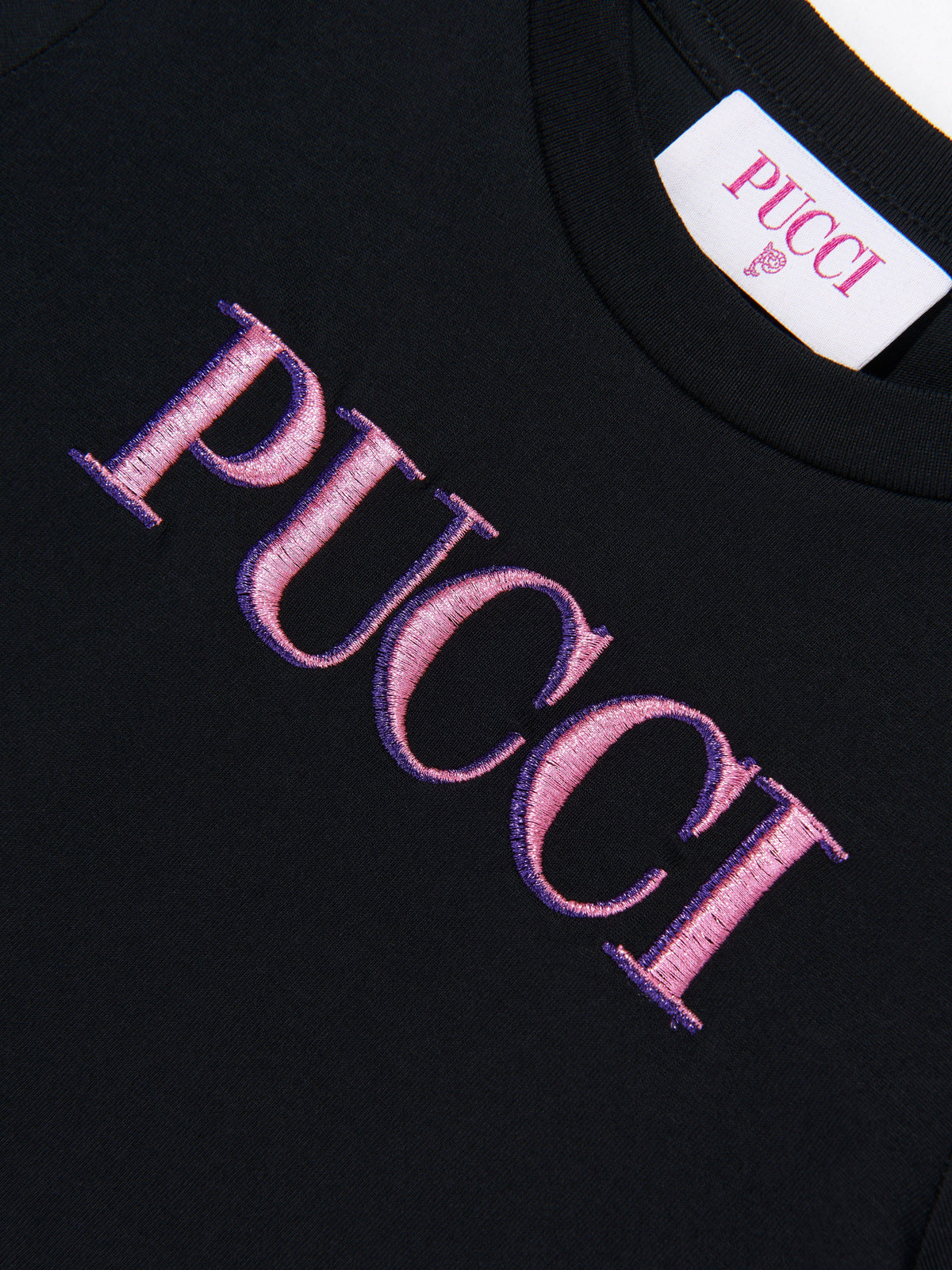 PUCCI Girls Logo T-Shirt in Black | Childsplay Clothing
