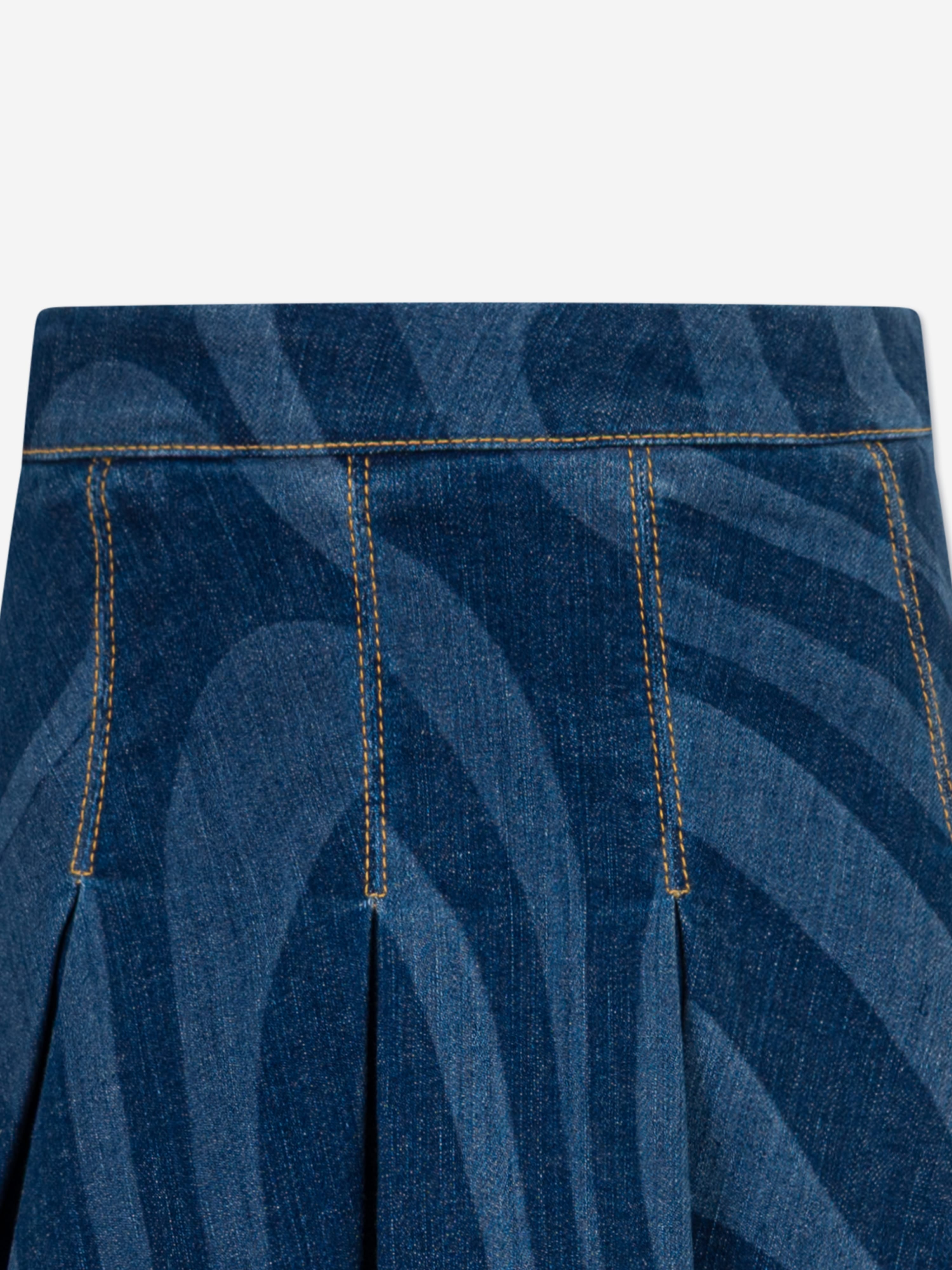 PUCCI Girls Marmo Denim Skirt in Blue | Childsplay Clothing