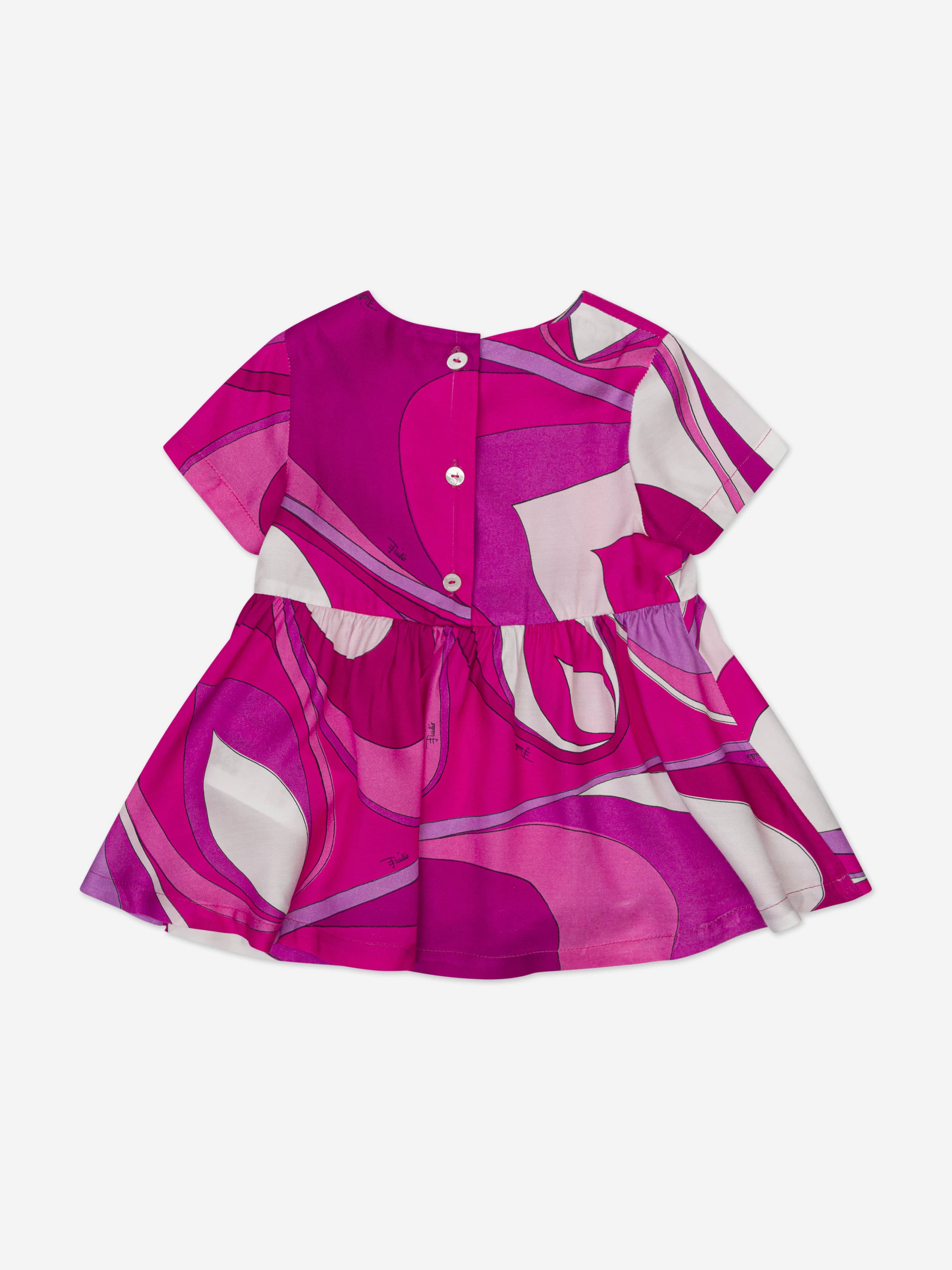 Emilio Pucci Junior | Purple Dress for Baby Girl with Print