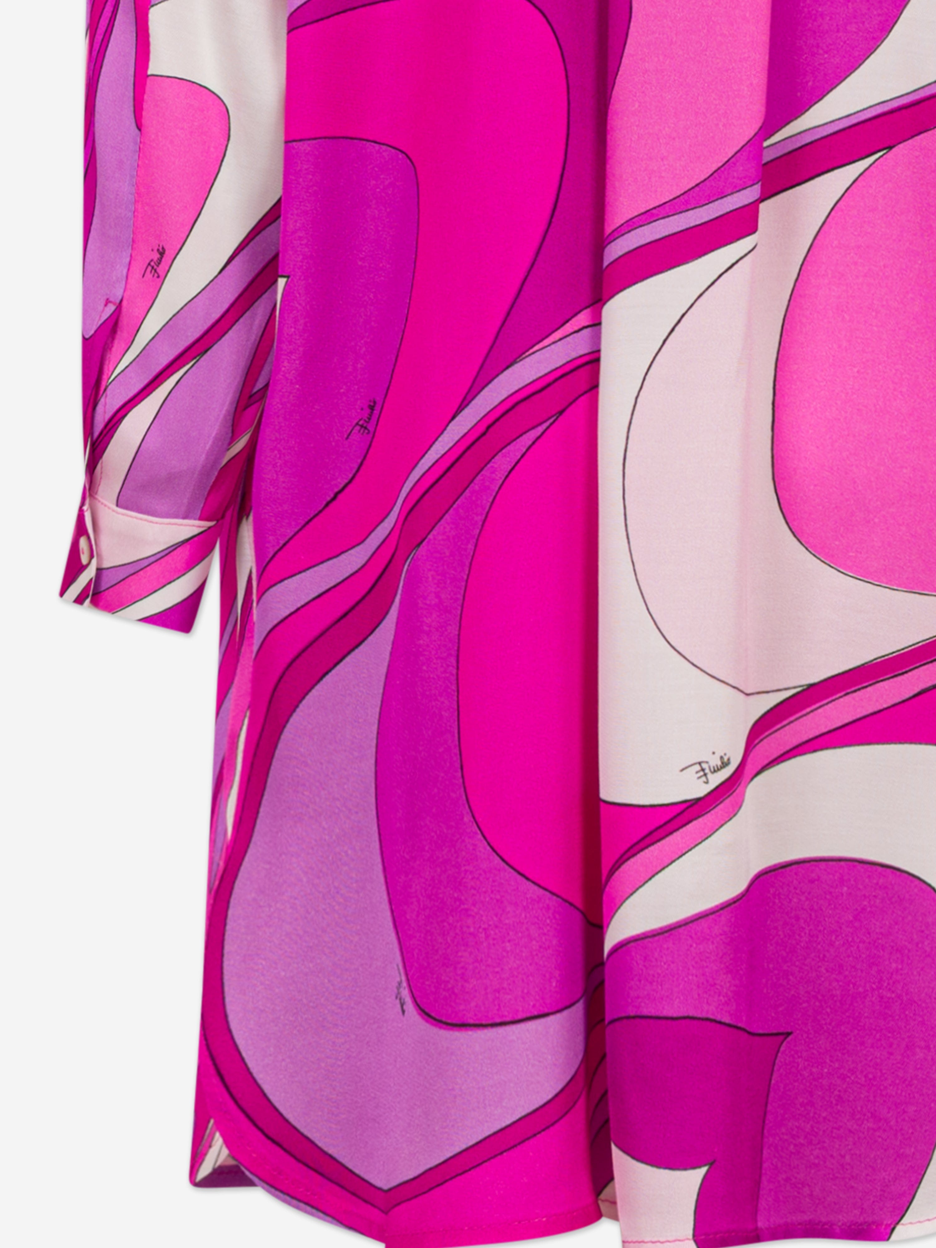 pink pucci dress Pucci Girls Onde Shirt Dress in Pink 6 Yrs