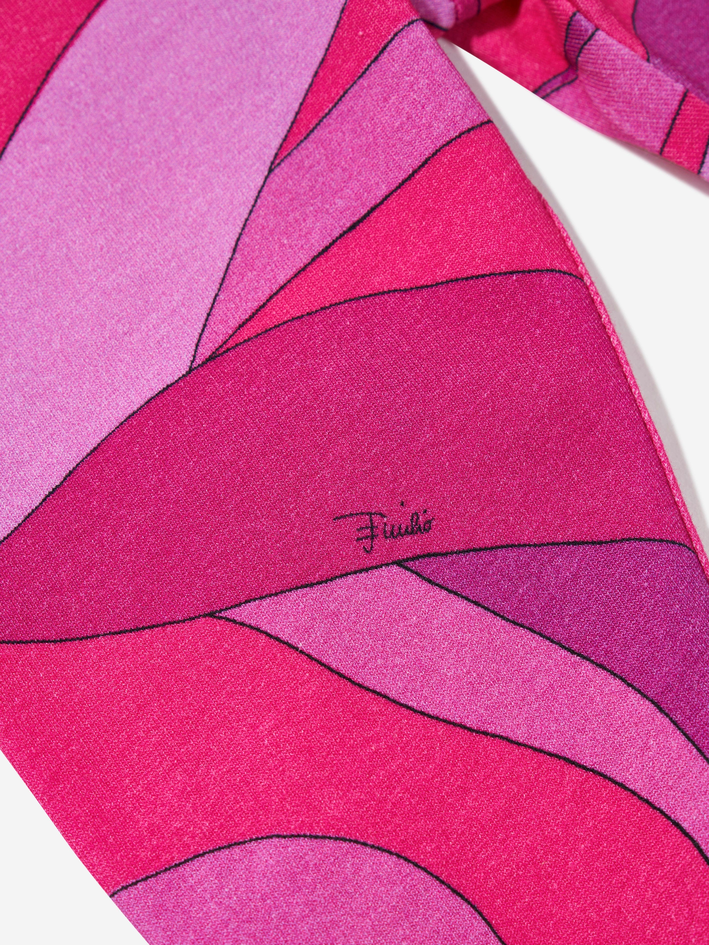 PUCCI Baby Girls Cotton Leggings in Pink