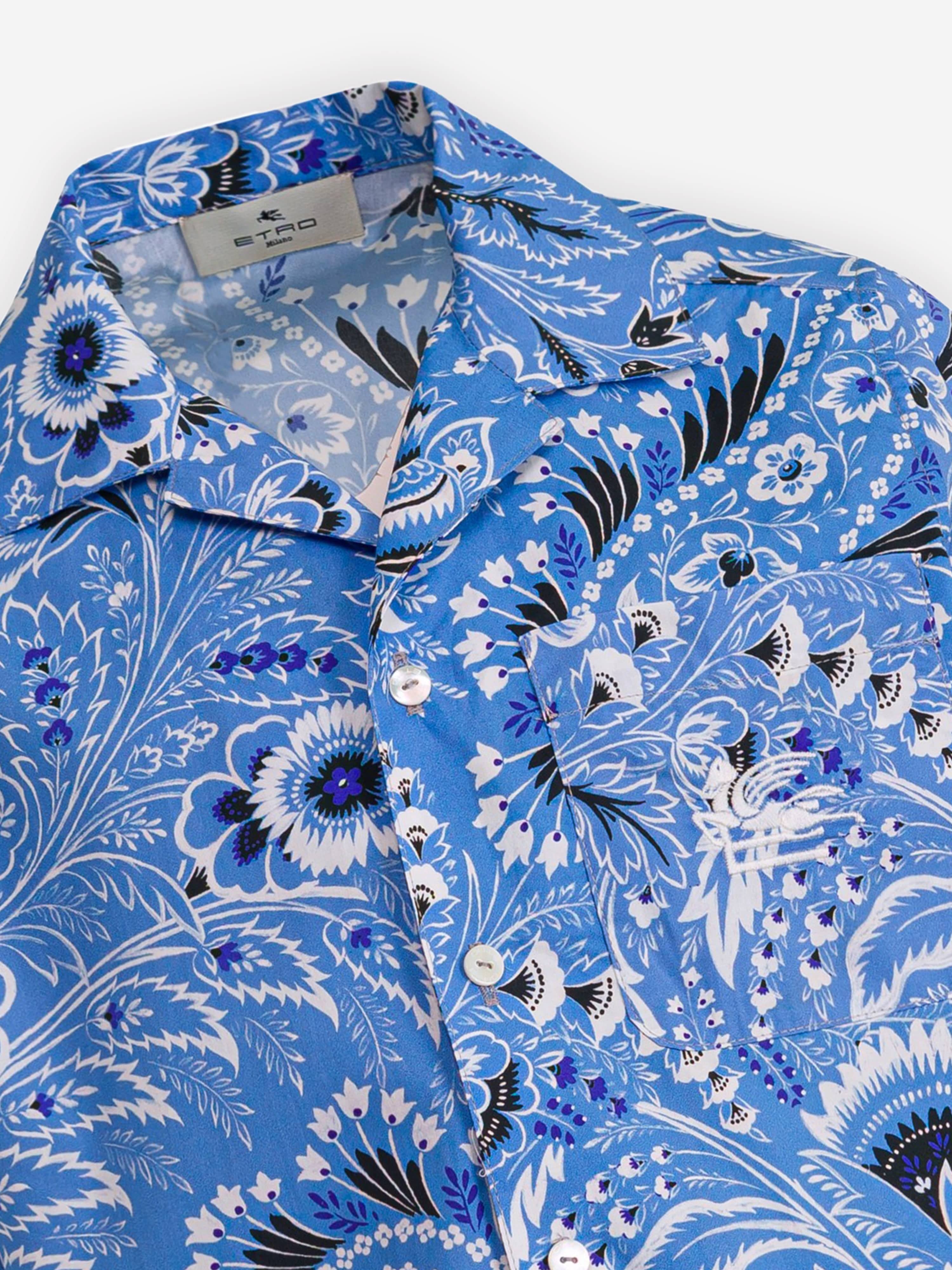 Etro Boys Floral Paisley Shirt in Blue | Childsplay Clothing