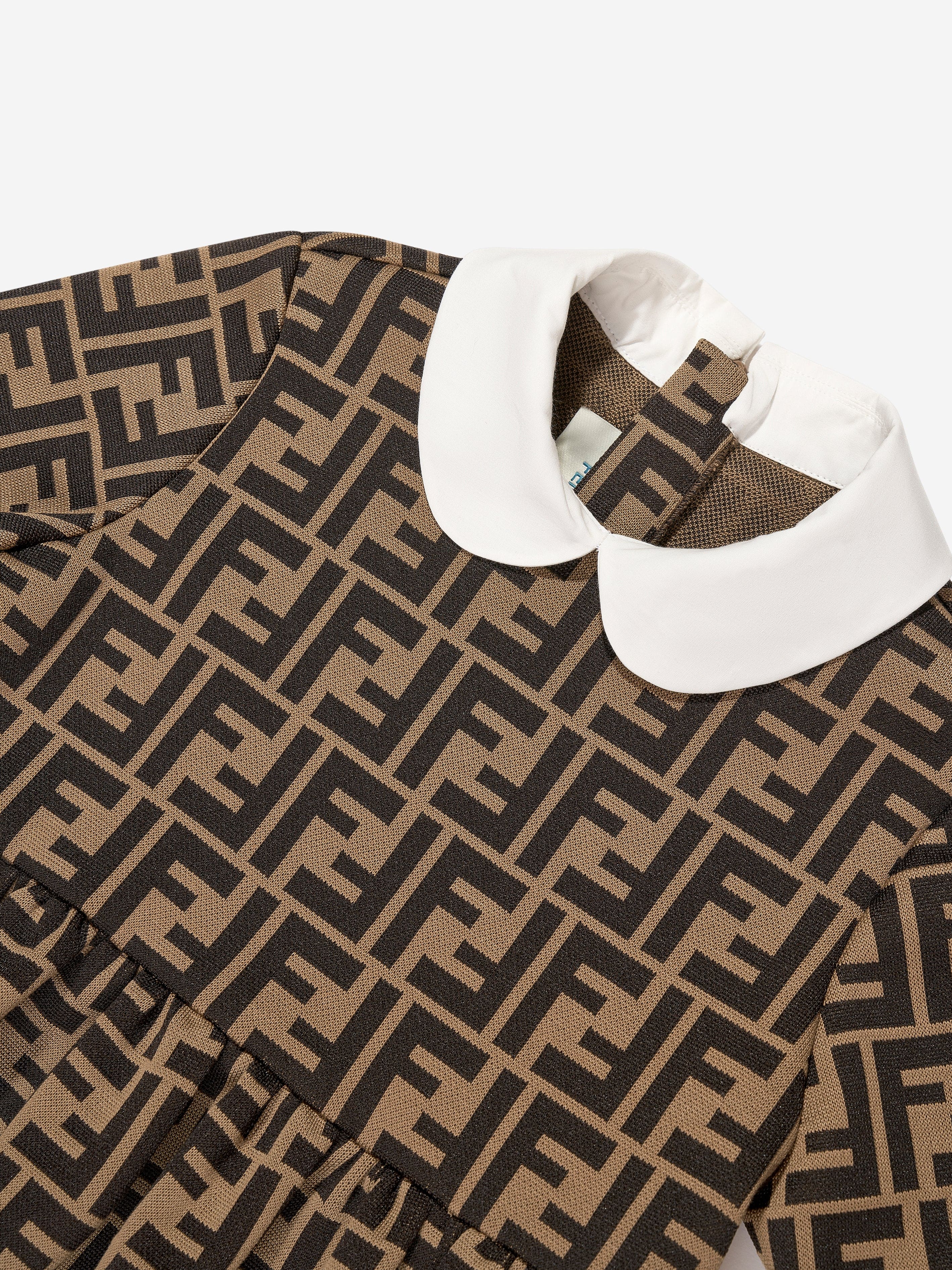 Fendi Monogram Dress 8 Year Brown