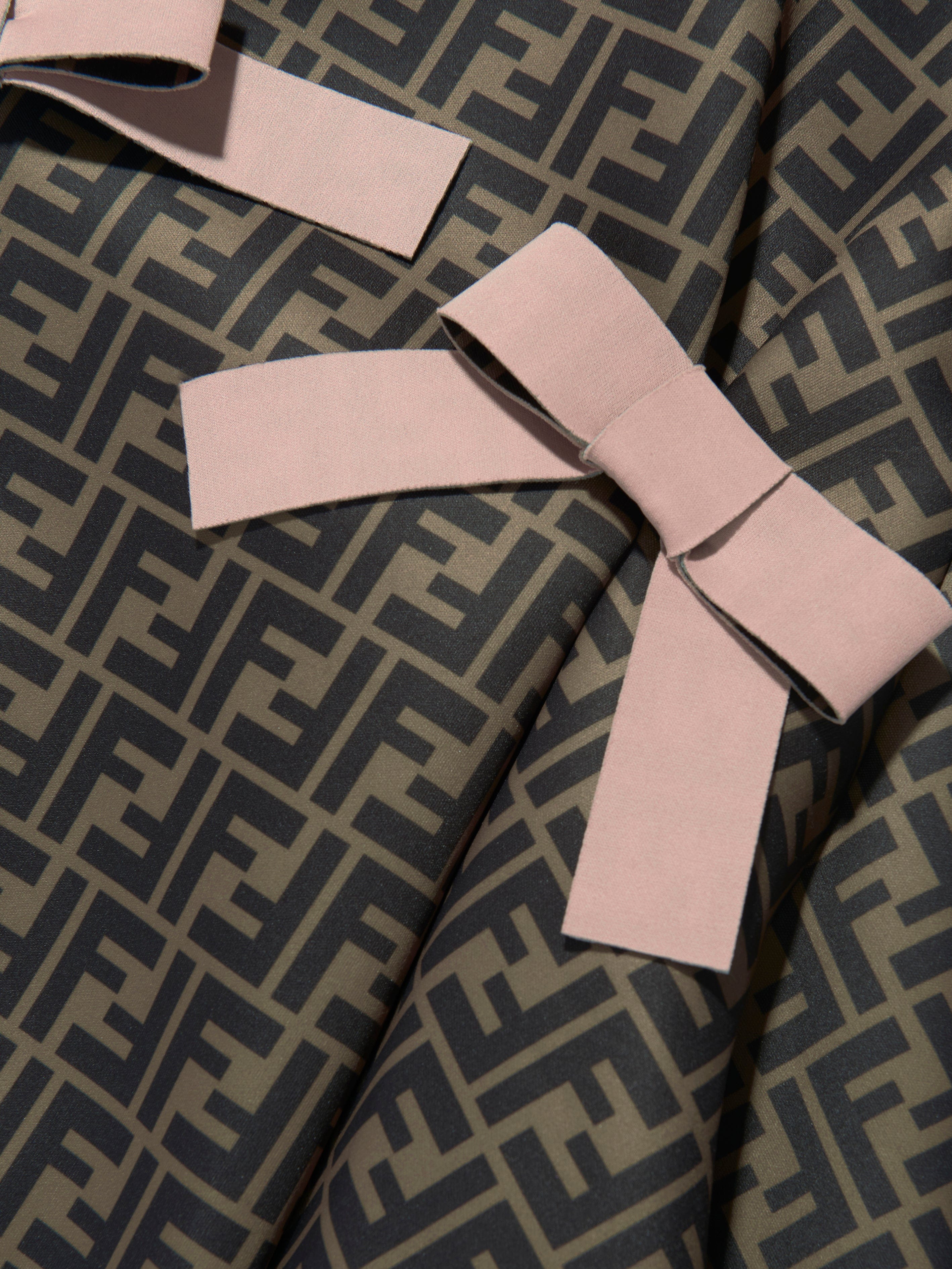 Fendi Girls Neoprene FF Logo Bow Dress | Childsplay Clothing