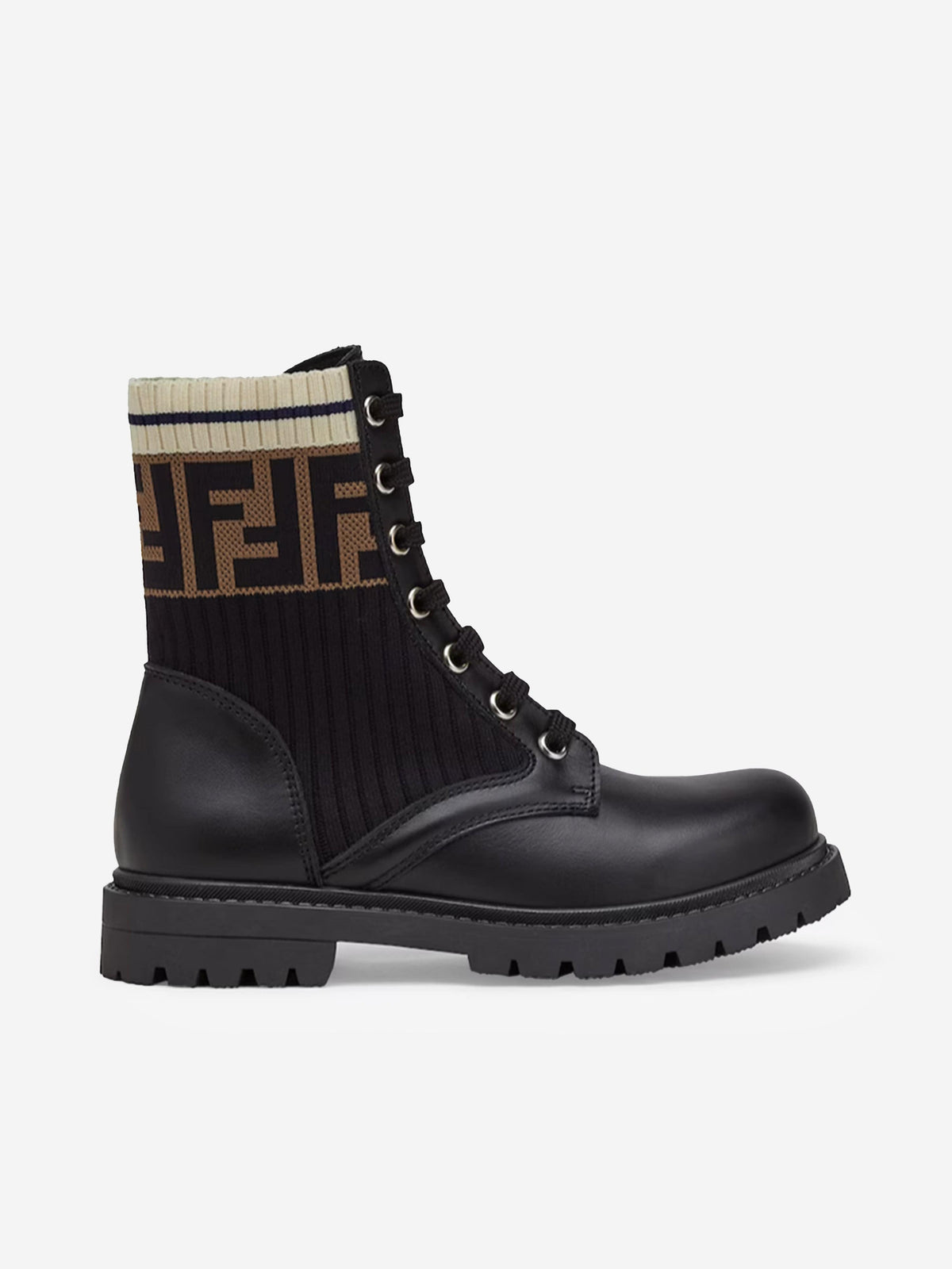 Mens Fendi boots size 41. Brand new Fendi Force Mens 11US 44EU Black Leather Lugged Plain Toe  main image 3