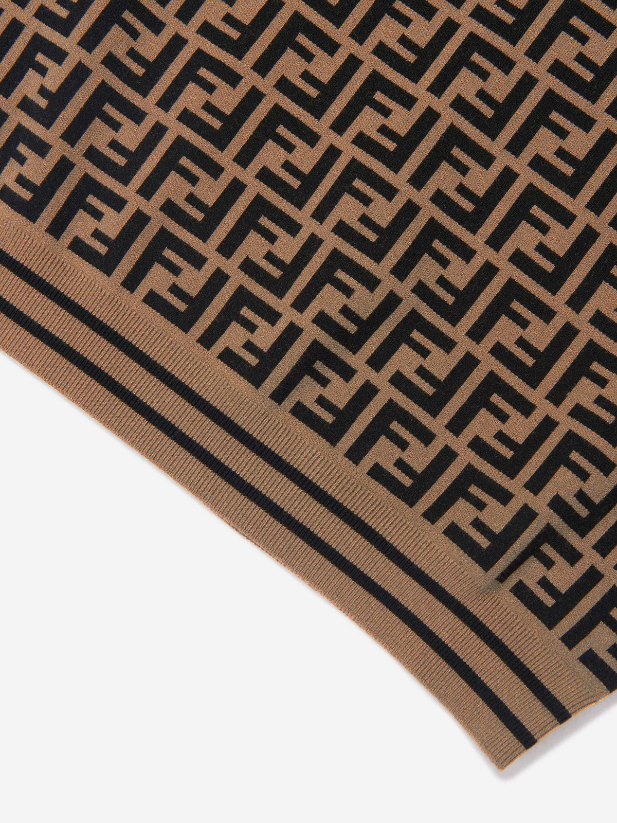 Fendi Girls FF Logo Knitted Top in Brown | Childsplay Clothing