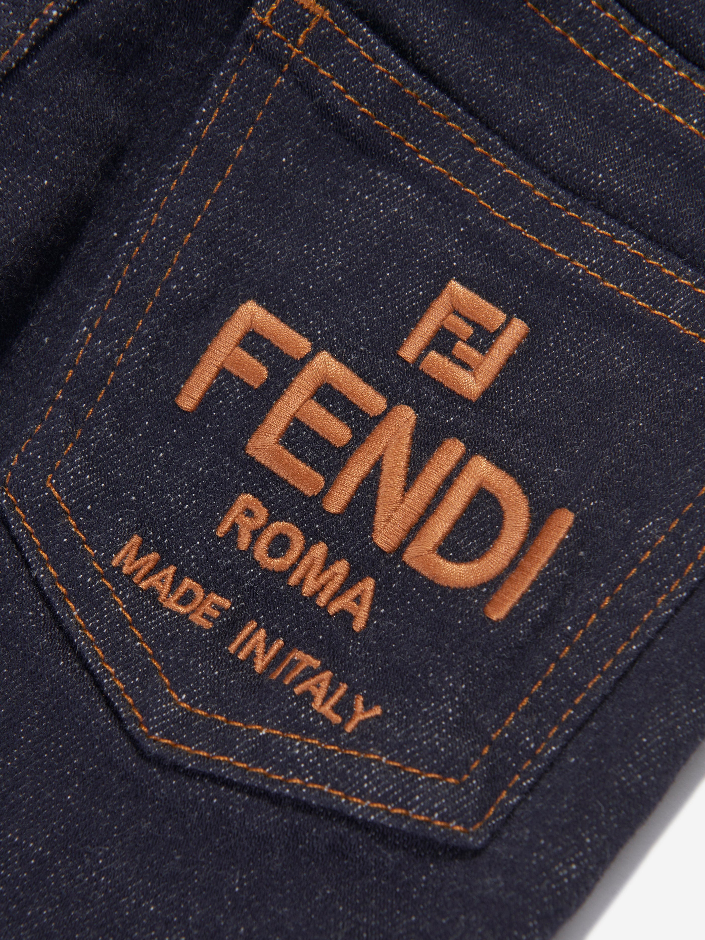 Fendi Girls Slim Fit Jeans in Navy | Childsplay Clothing