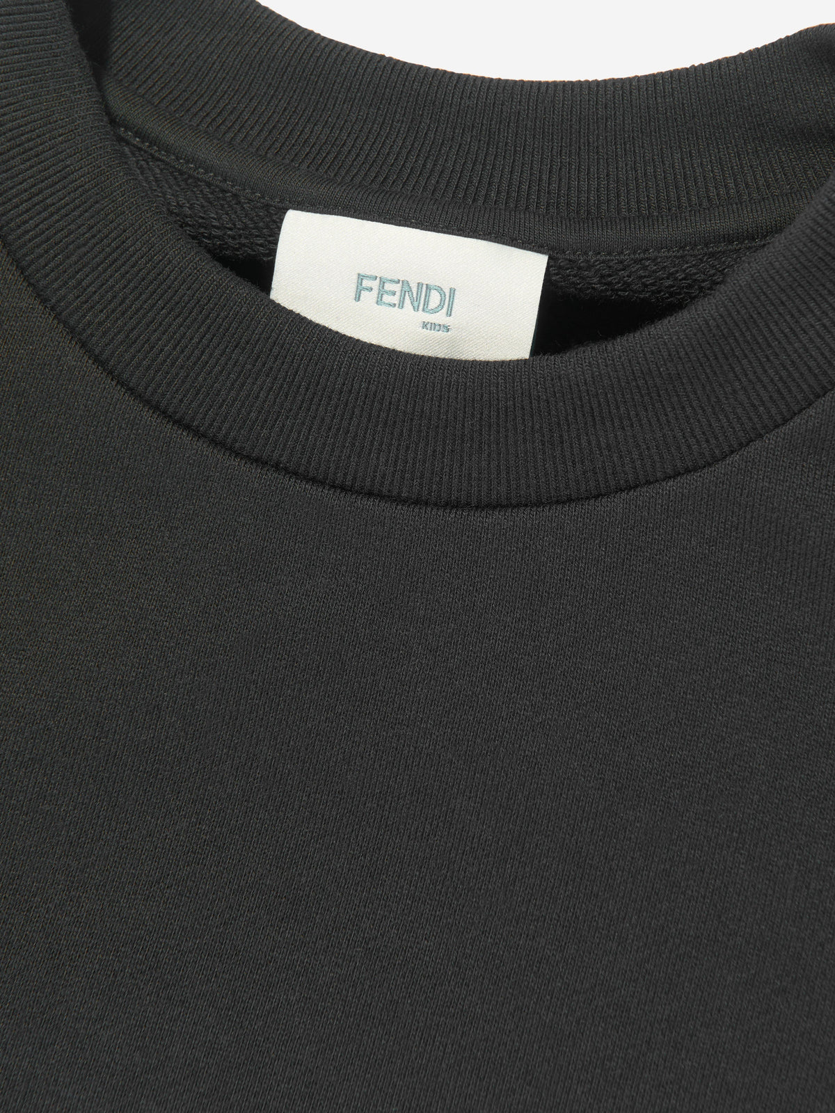 Fendi Girls Cropped FF Logo Top in Black | Childsplay Clothing