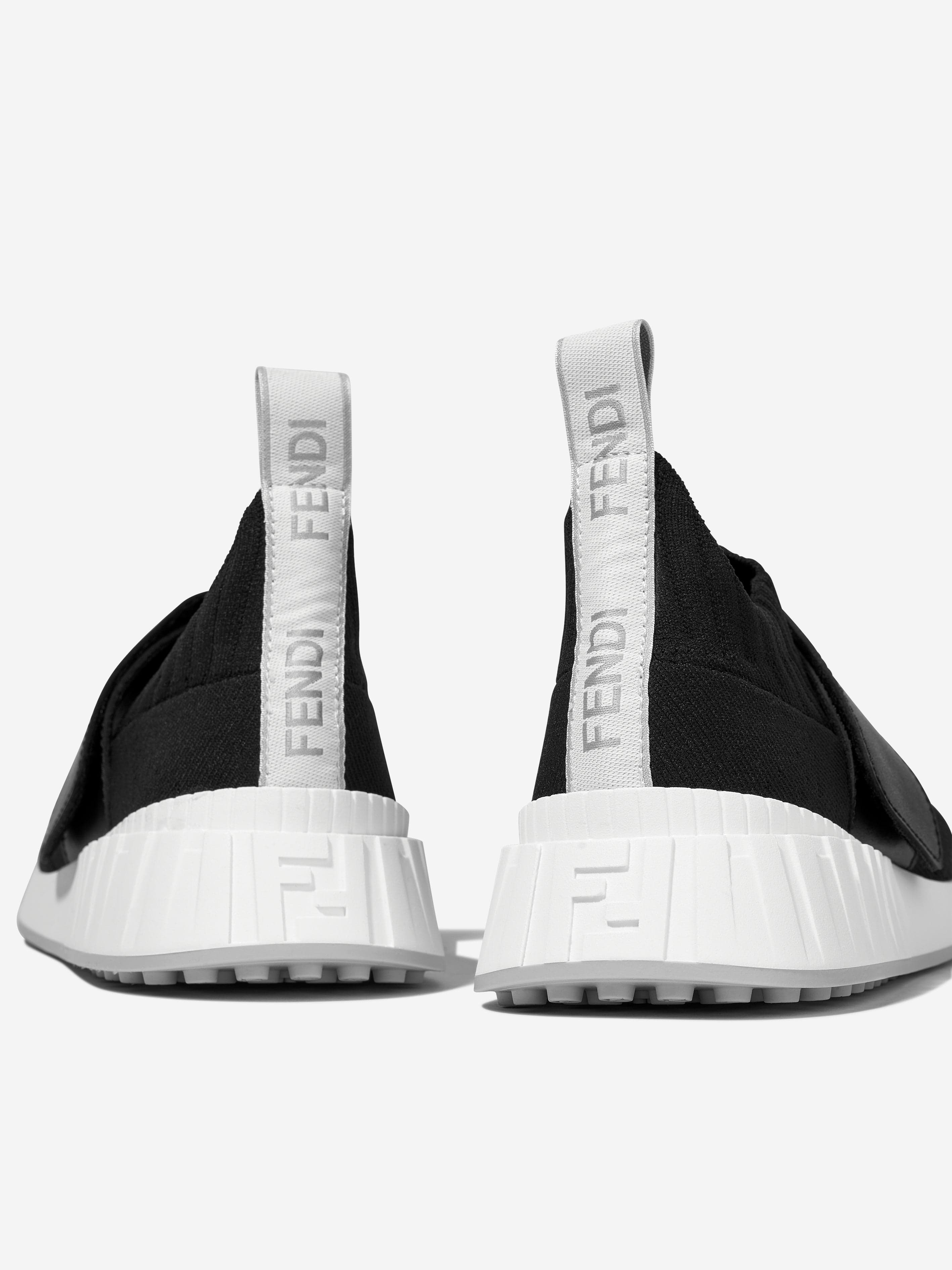 Fendi Kids Logo Slip On Trainers in Black | Childsplay Clothing
