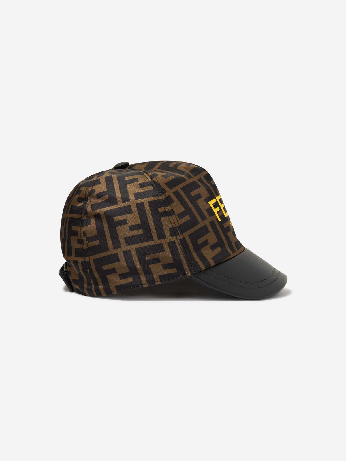 Authentic Fendi Brown & Black Logo Baseball Cap Fendi Zucca Print Brown Hat (ORIGINALLY OWNED BY THE GAME  main image 3