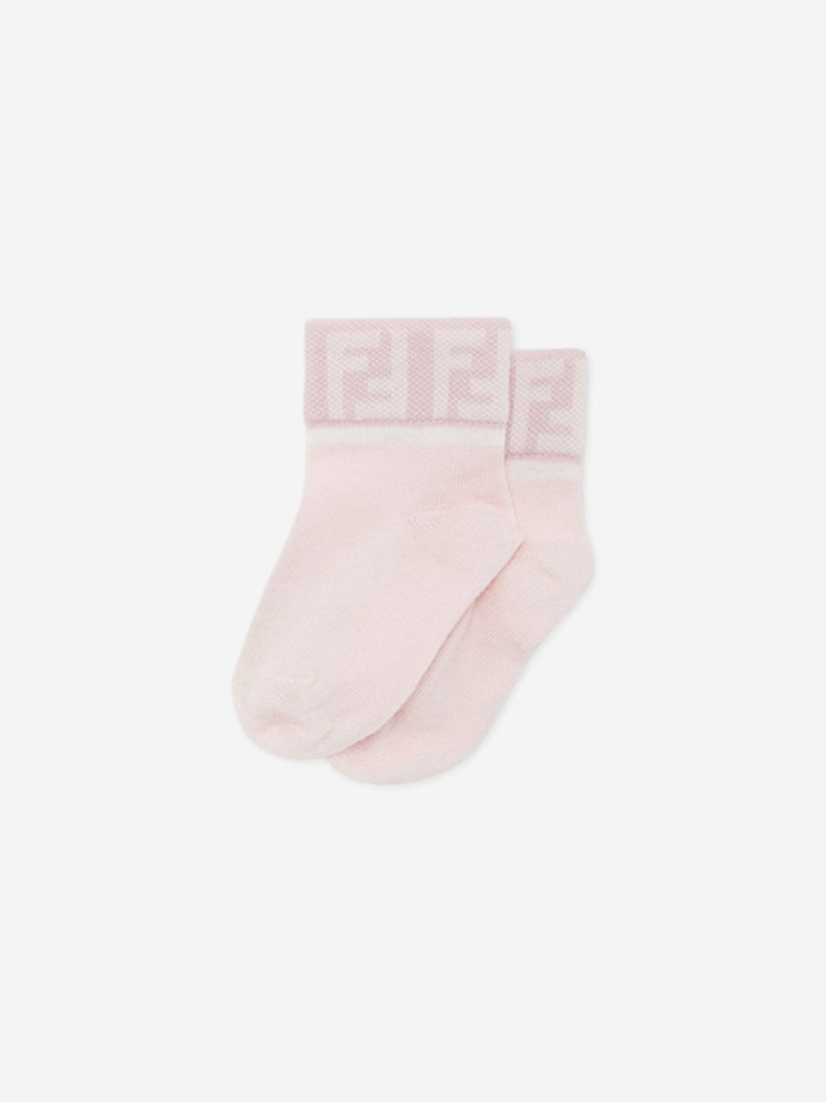 Fendi Baby Girls Logo Socks Set (5 Pairs) in Multicolour 