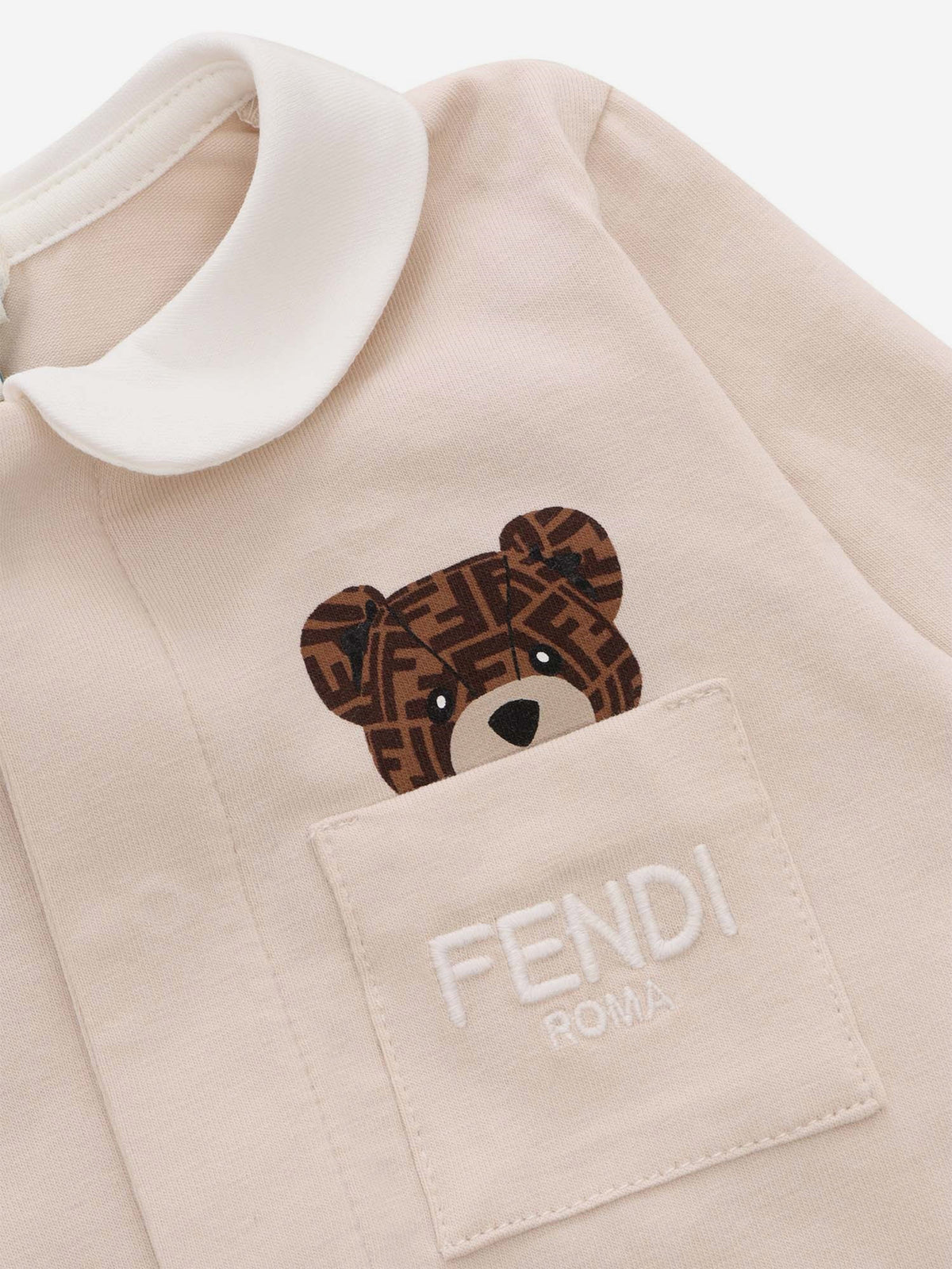 Fendi Baby Bear Babygrow Gift Set in Beige | Childsplay Clothing