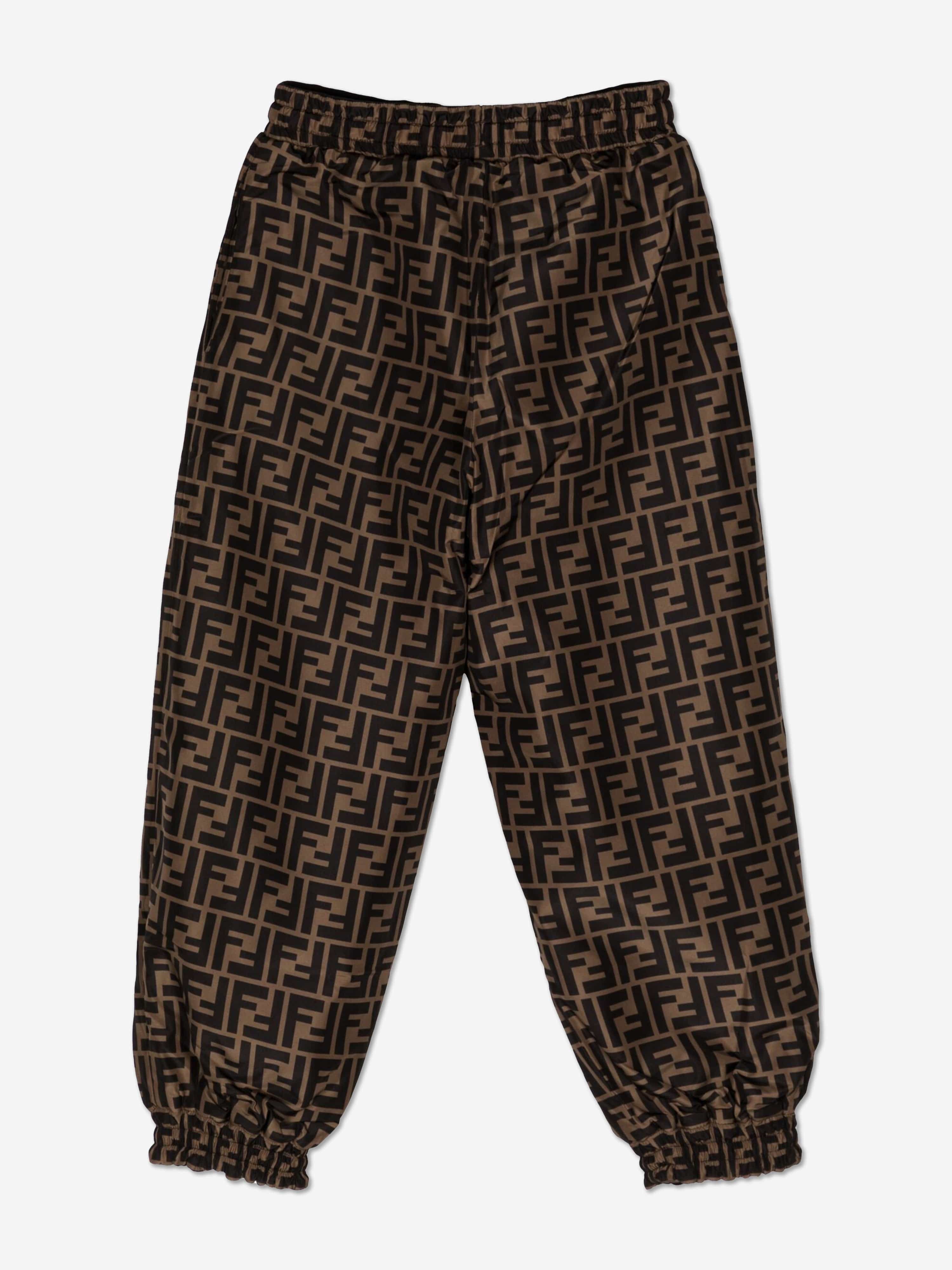 Fendi Kids FF Logo Joggers in Brown | Childsplay Clothing
