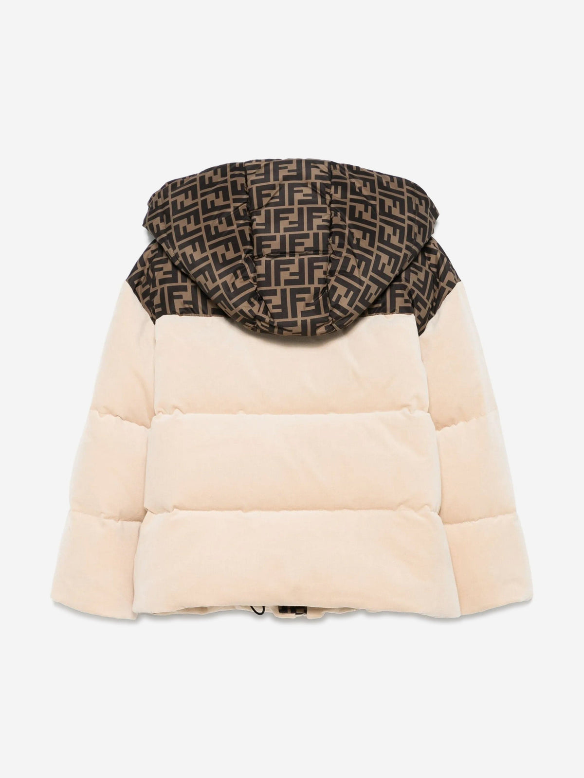 Fendi Kids Down Padded Puffer Jacket in Beige | Childsplay Clothing