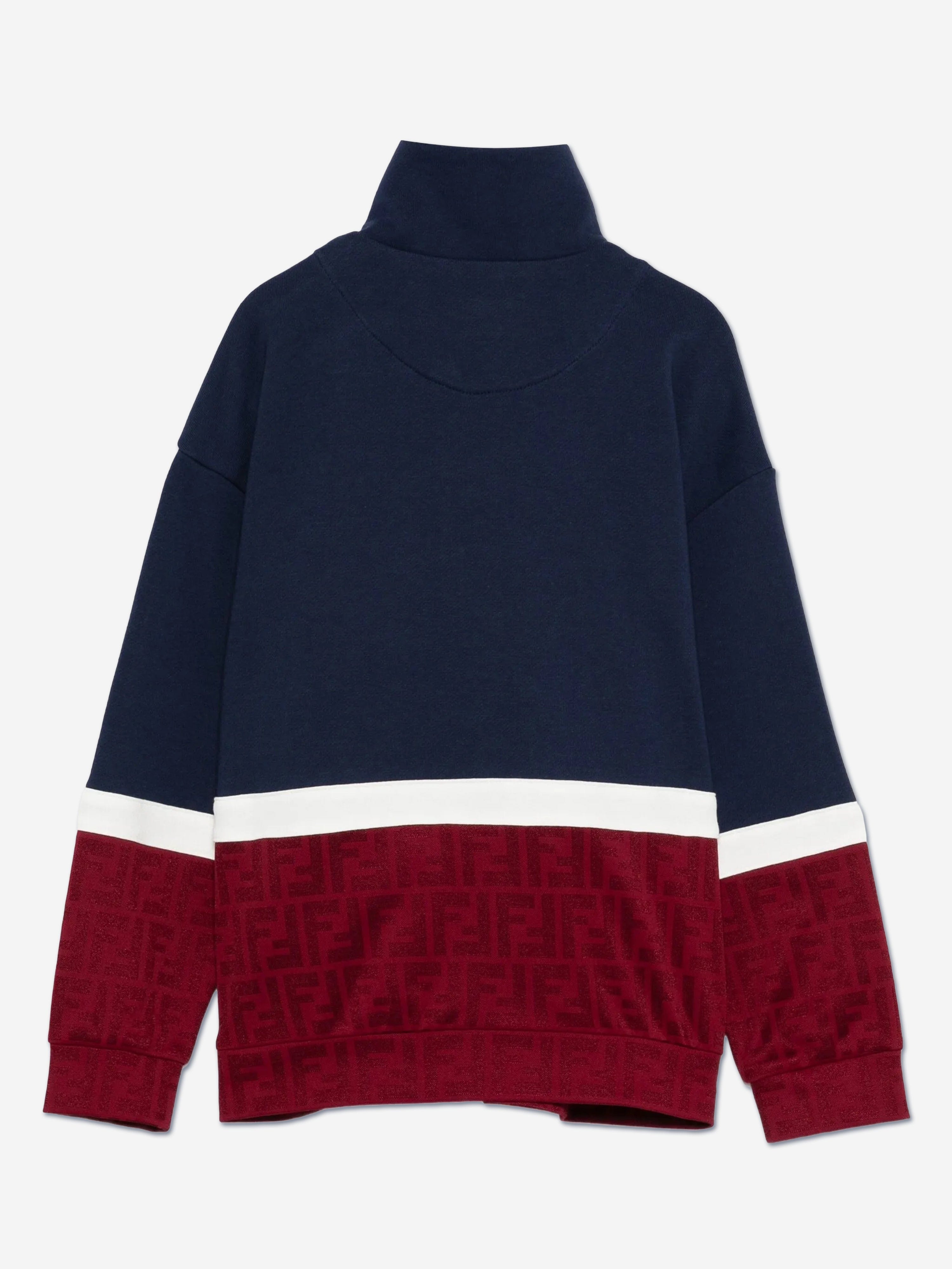 Fendi Kids 25 Logo Zip Up Top in Navy | Childsplay Clothing