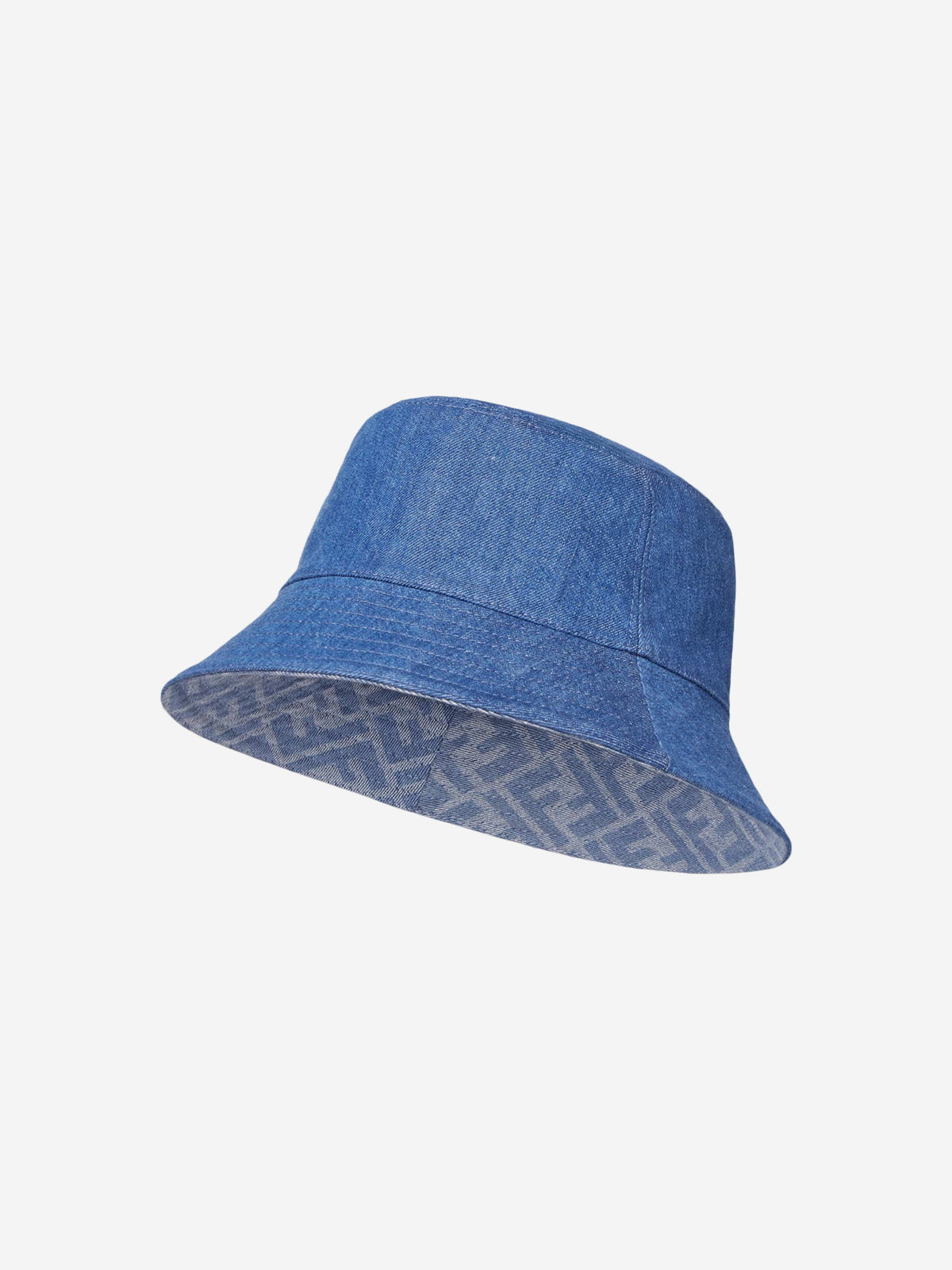 Fendi Kids Denim Logo Bucket Hat in Blue | Childsplay Clothing
