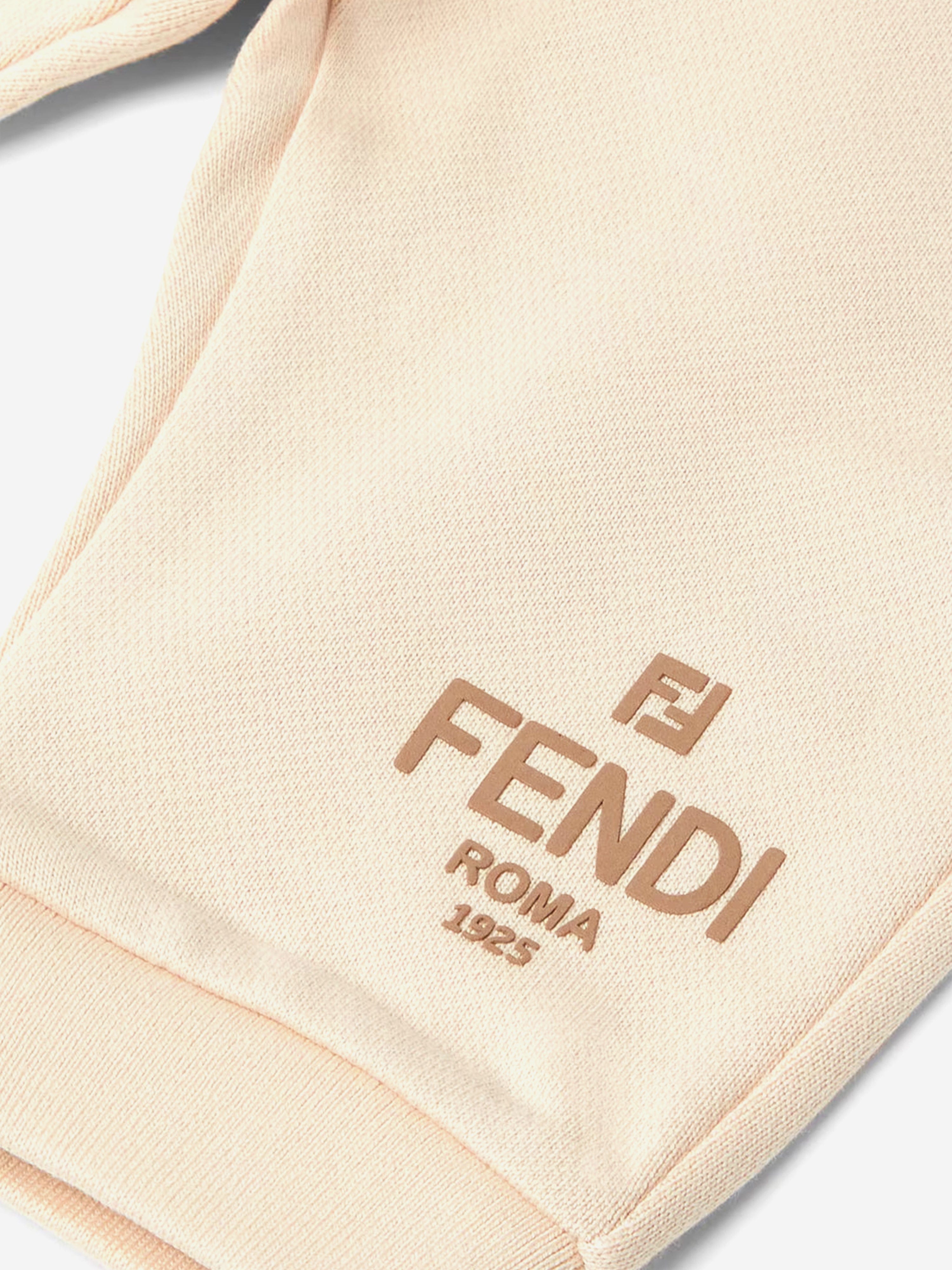 Fendi Baby Logo Joggers in Beige | Childsplay Clothing