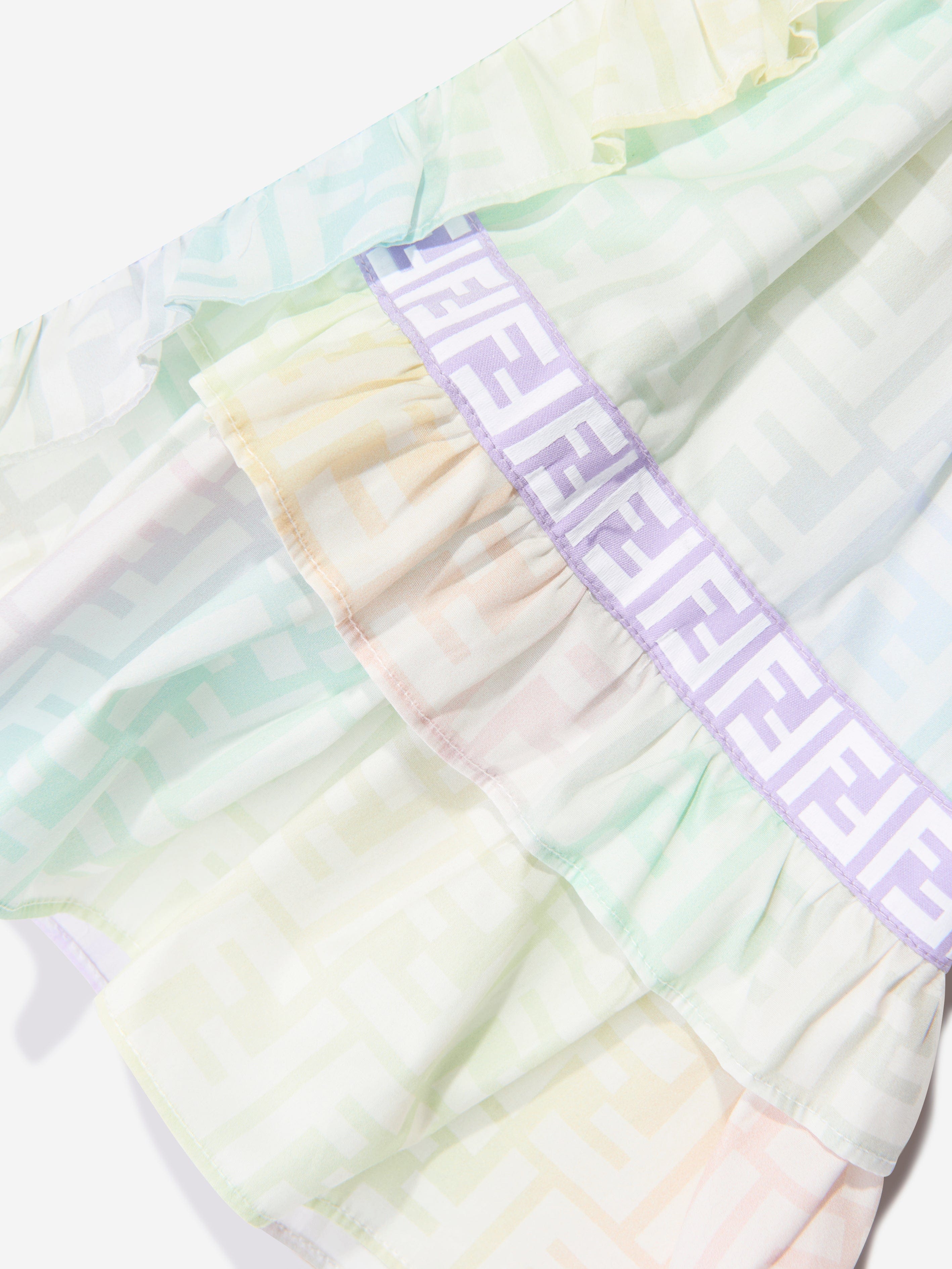 Fendi Girls FF Logo Metaverse Dress in Multicolour | Childsplay