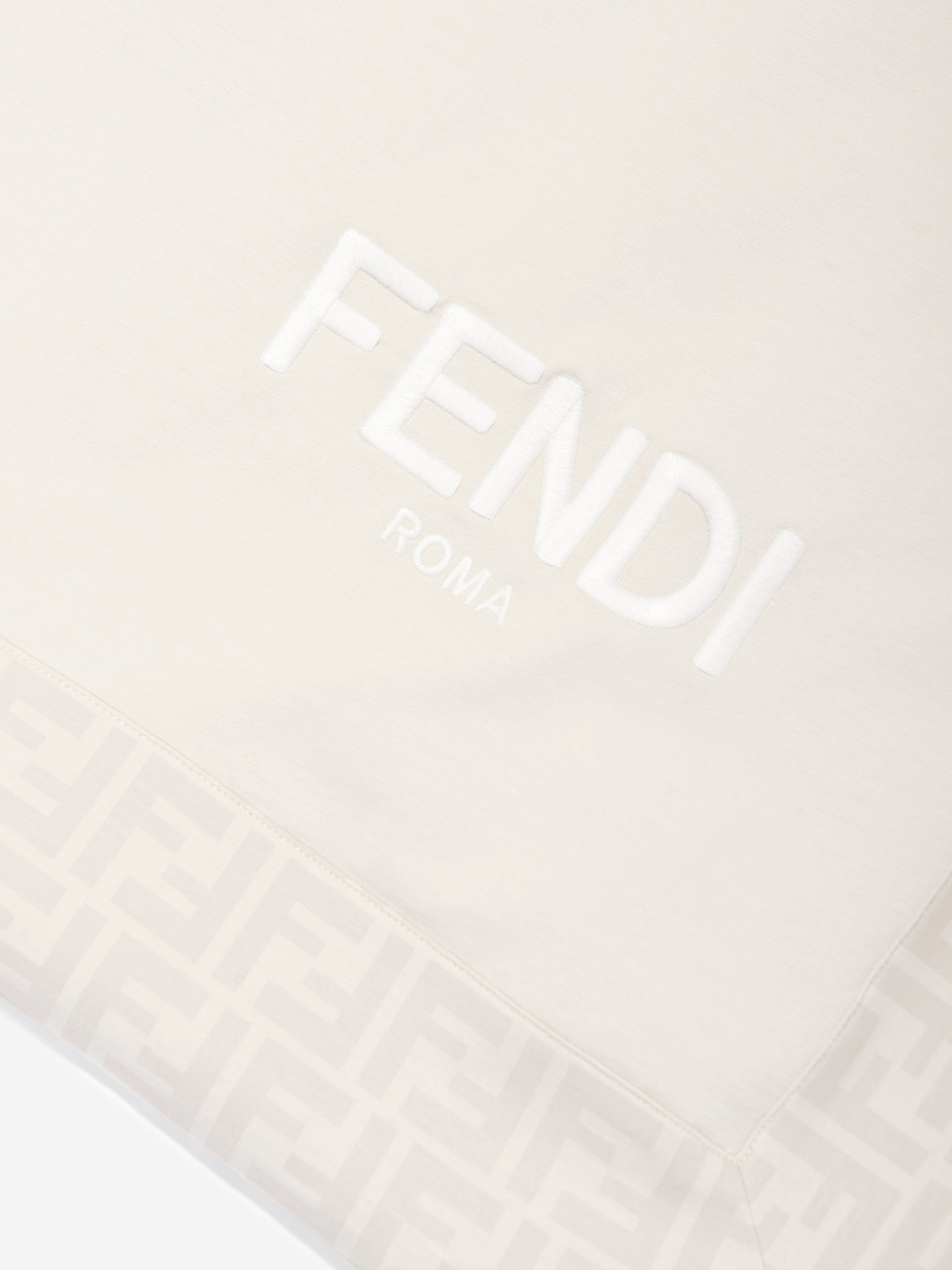 Fendi Baby Logo Blanket in Beige | Childsplay Clothing