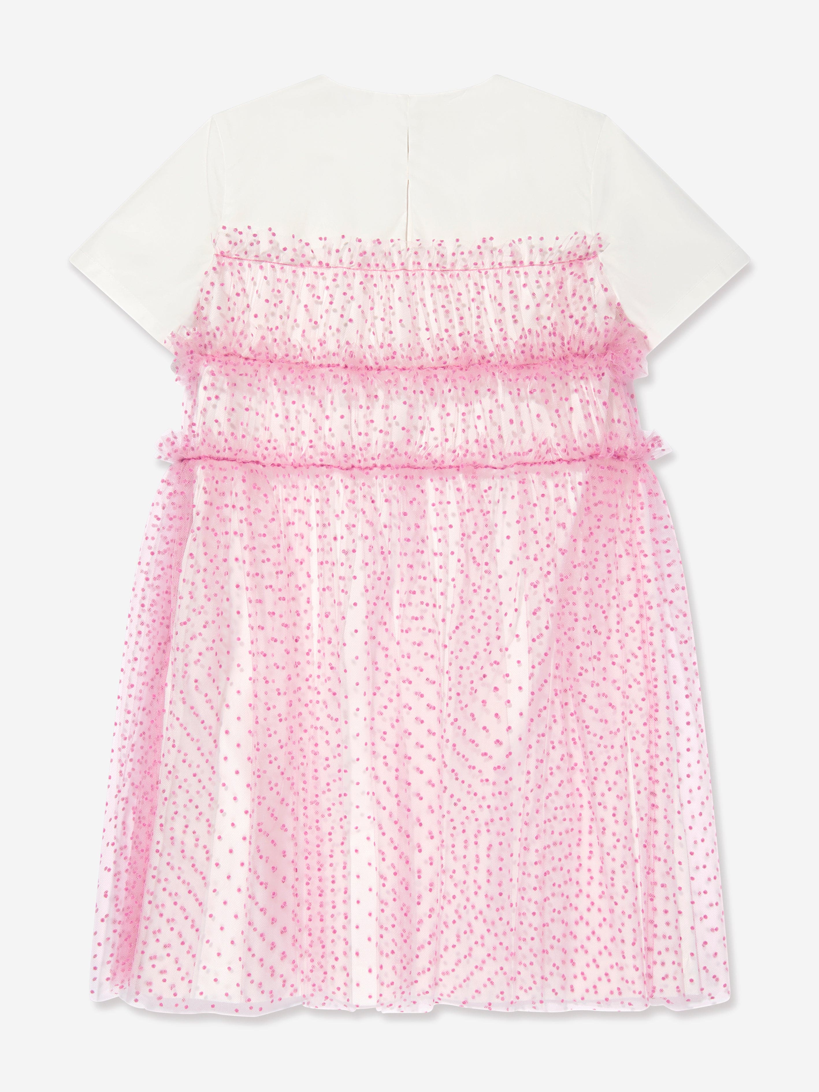 fendi pink dress Fendi Girls Logo Tulle Dress in Pink