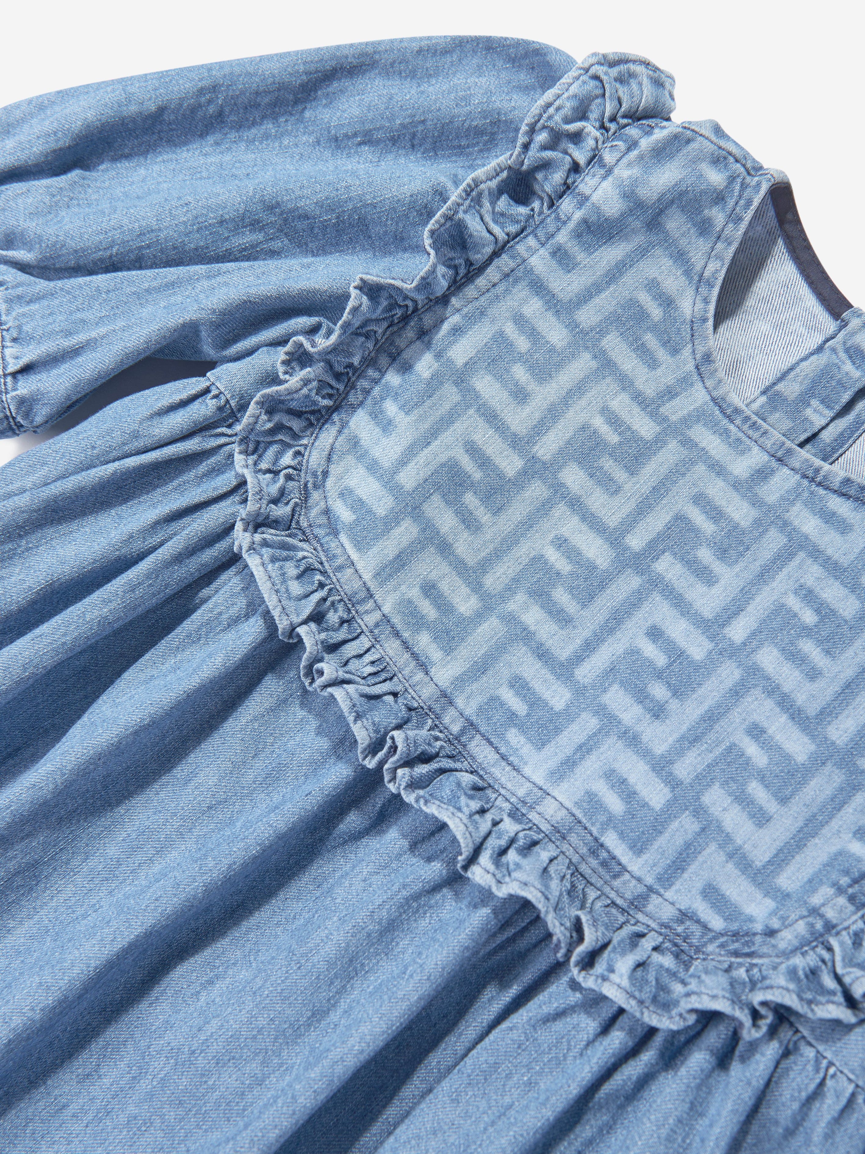 f&f denim dress FF Denim Sleeveless Button Through Dress
