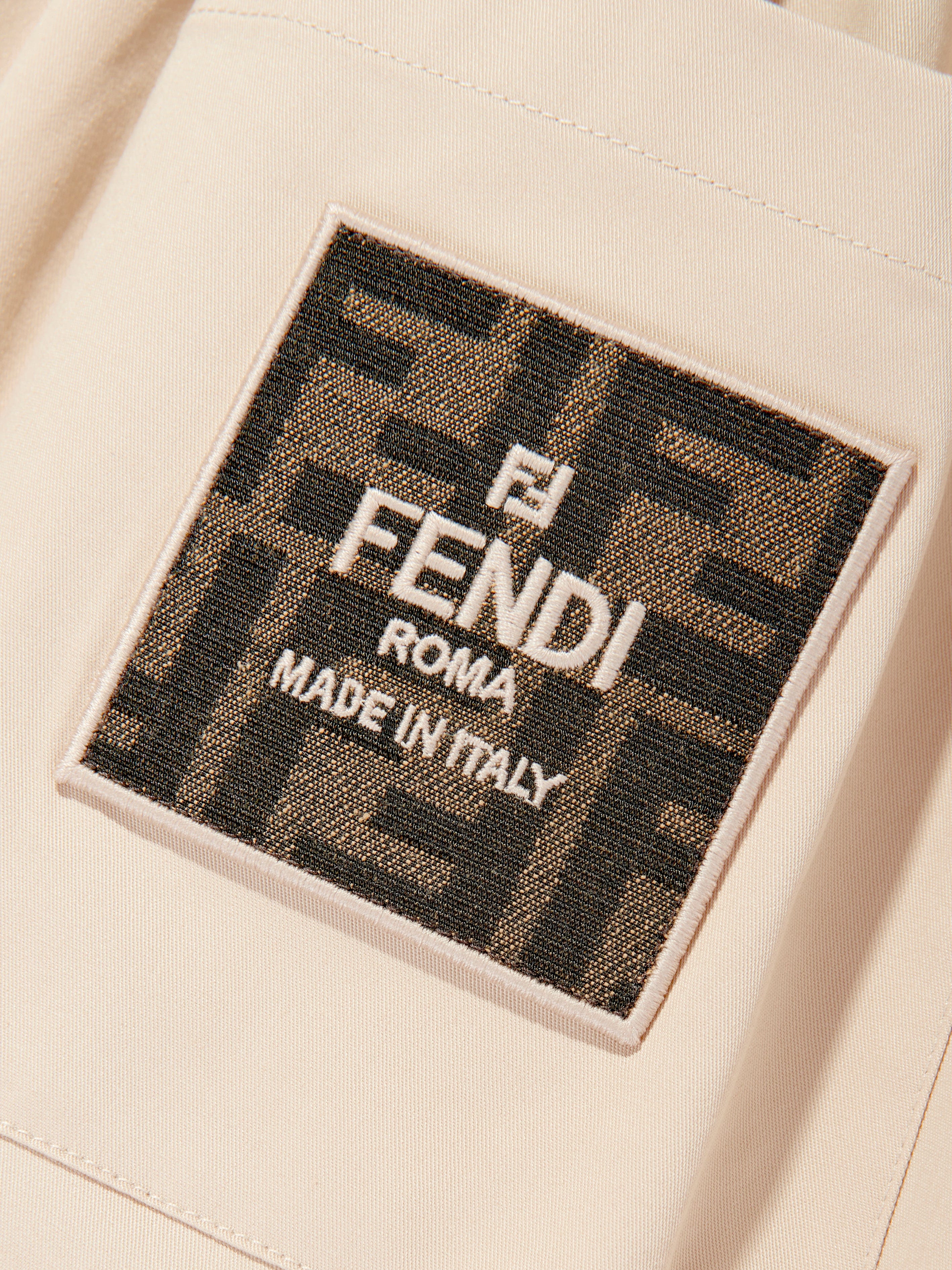 FENDI kids プリーツスカート ベージュ Fendi Kids Fendi Girls Stretch Gabardine Skirt in Beige
