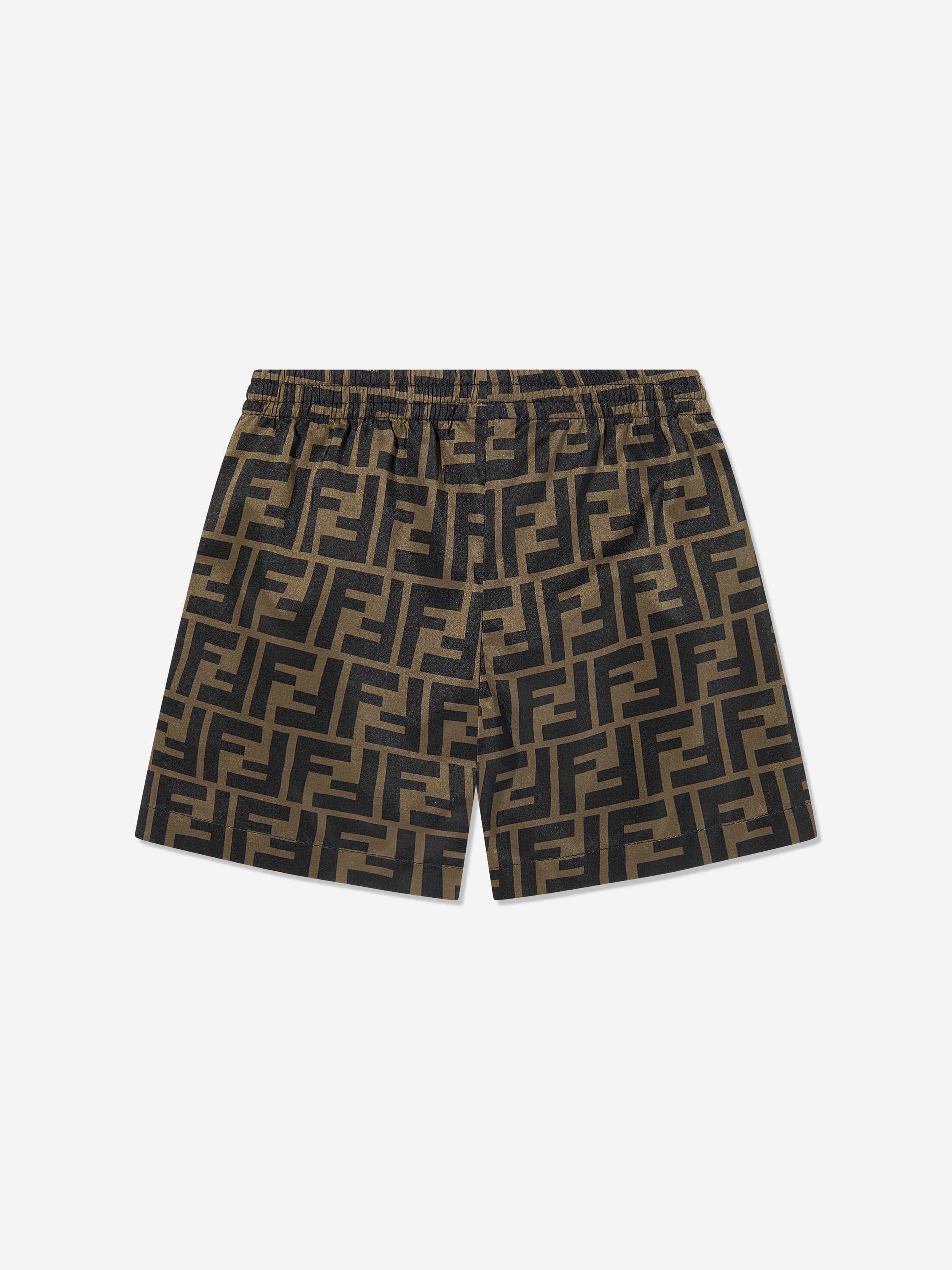 Fendi Baby Boys FF Swim Shorts in Brown | Childsplay Clothing