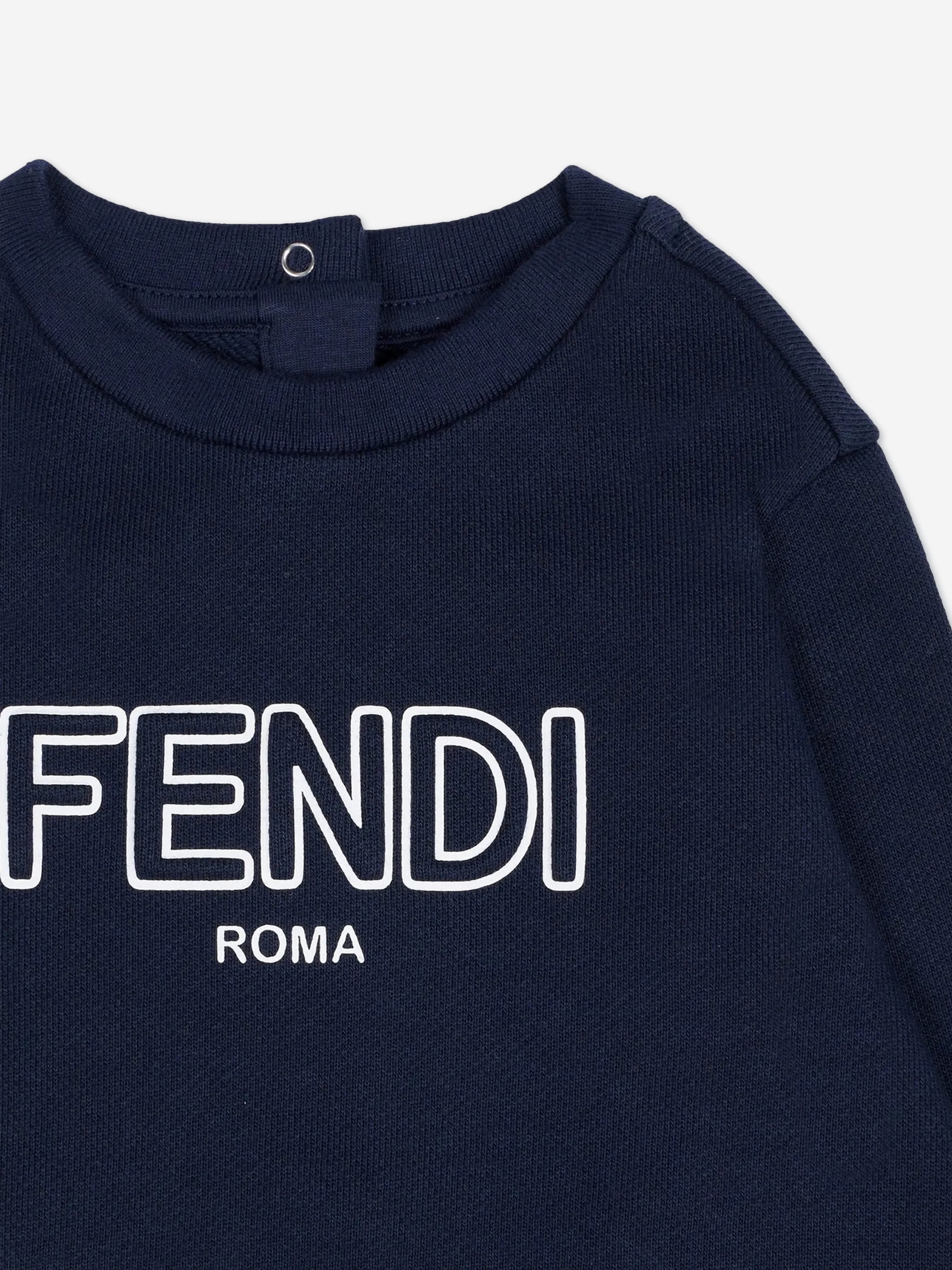 Fendi Baby Boys Logo Sweatshirt in Navy | Childsplay Clothing