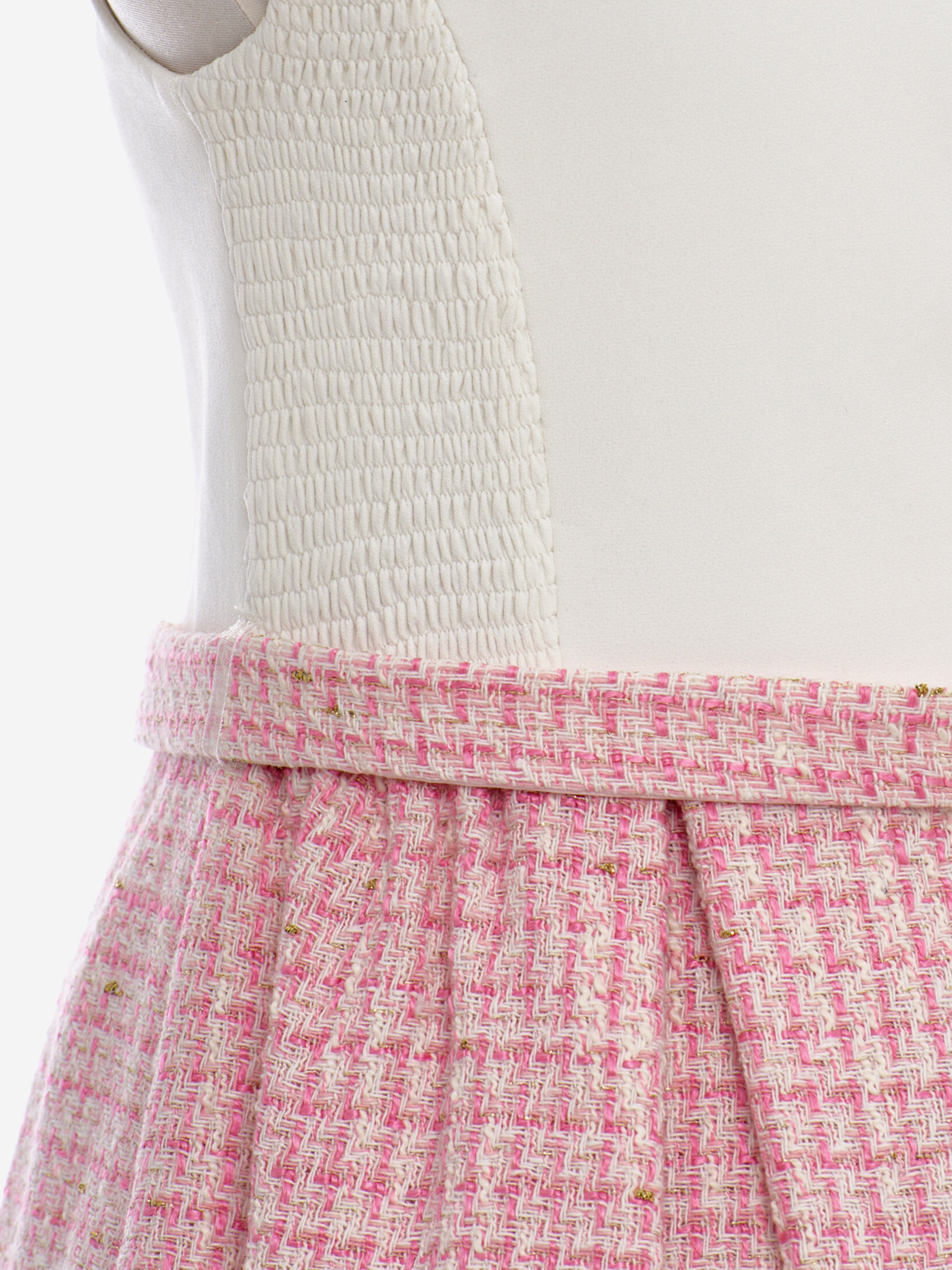 FLOREL Girls Tweed Jacket and Skirt Set in Pink | Childsplay Clothing