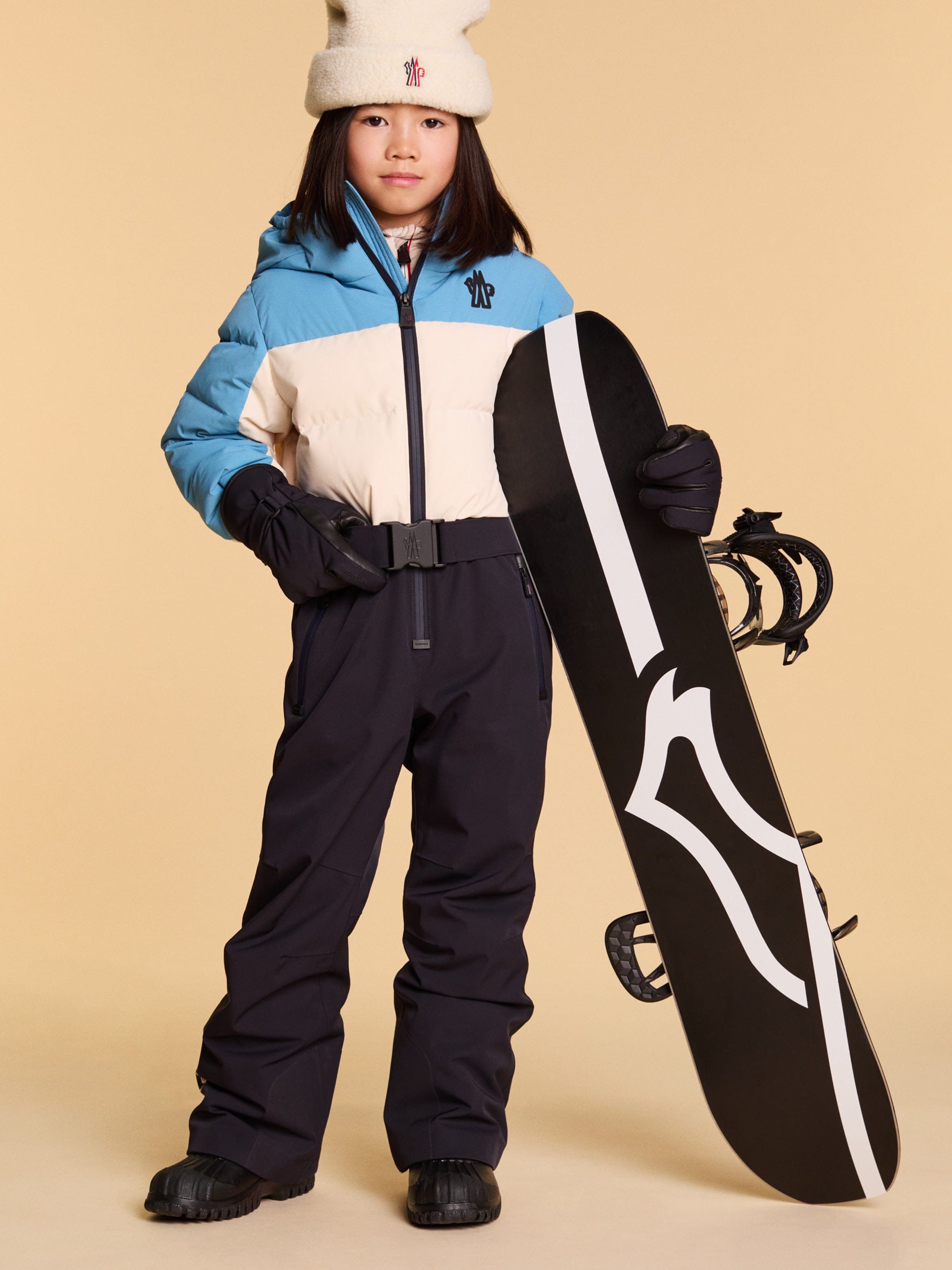 Moncler Enfant Kids Grenoble Down Padded Ski Suit in Blue