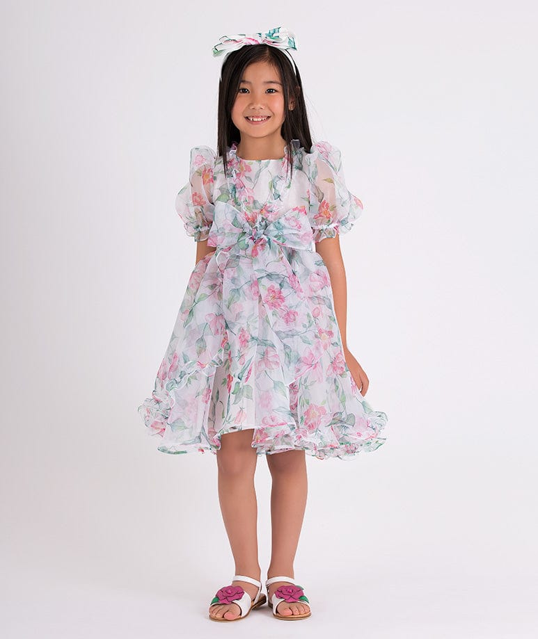 mama luma pink dress Silver Bow Baby Dress