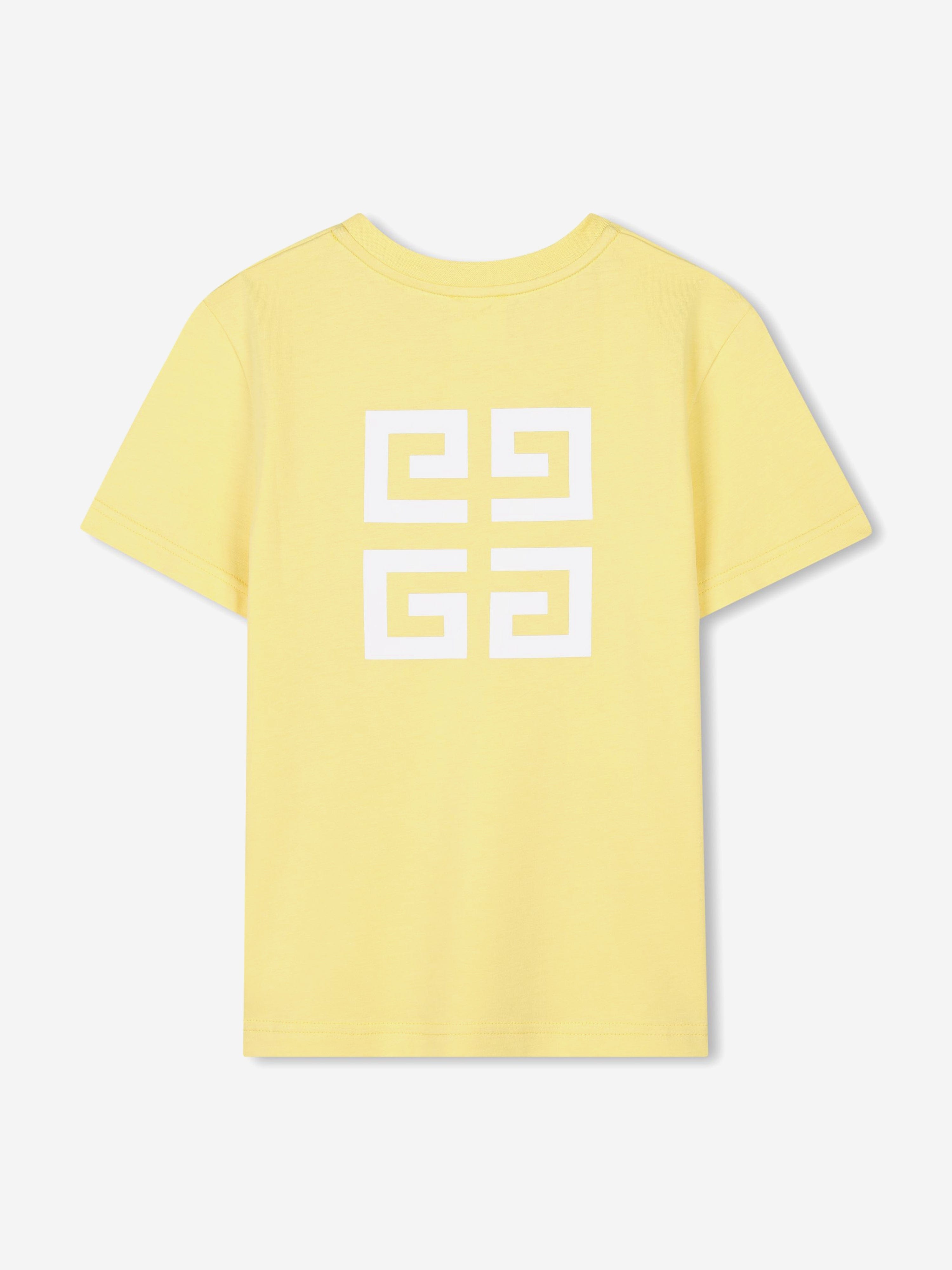 Givenchy Kids Logo Print T-Shirt in Yellow | Childsplay Clothing